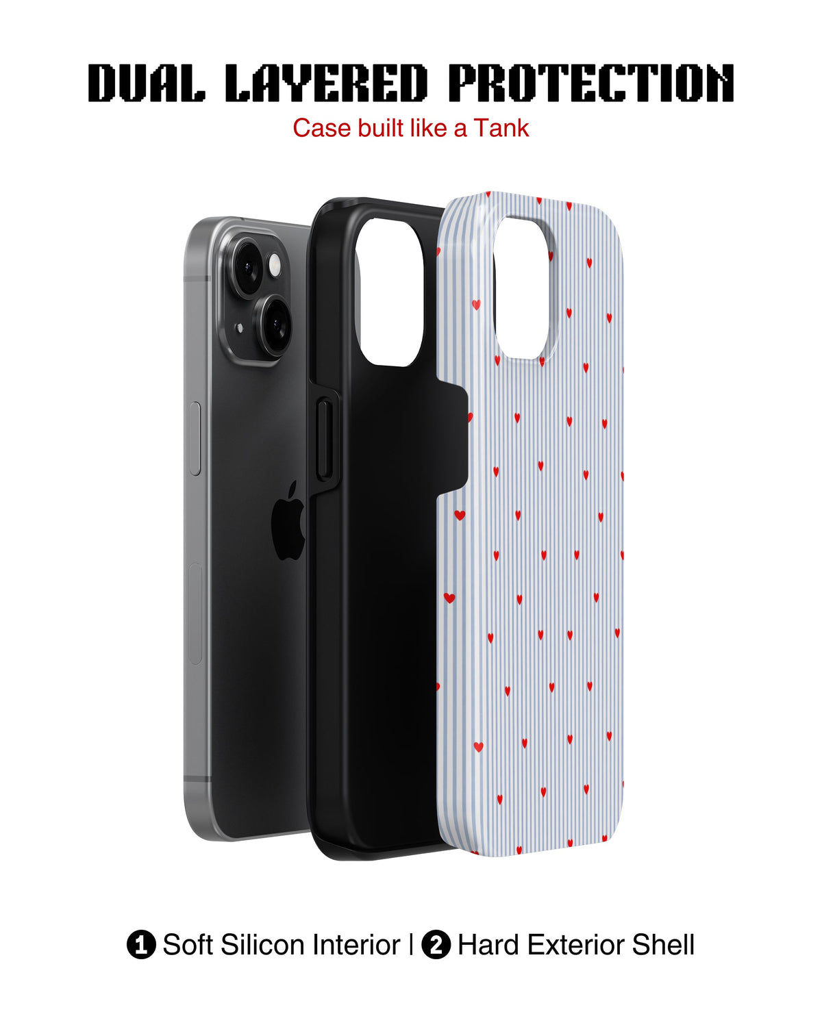 iPhone 12 Tank Case | Girls Aesthetics (Sweet Stripes)