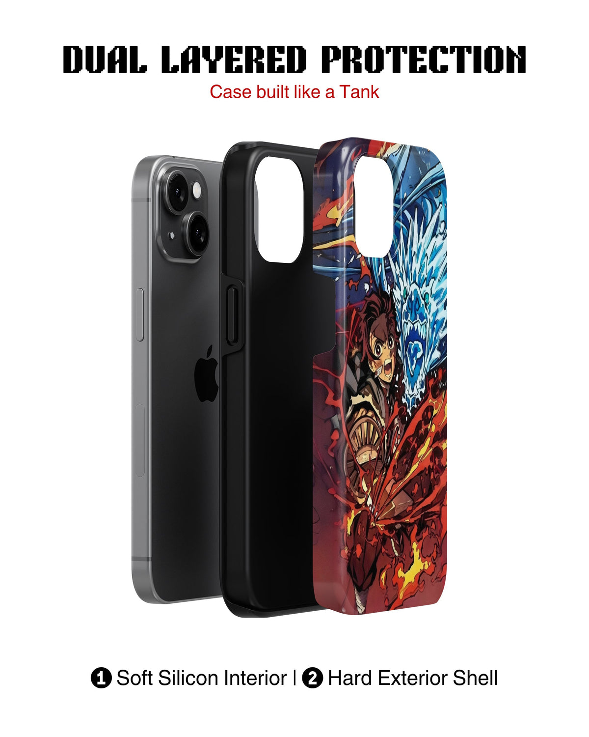 iPhone 15 Plus Tank Case | Anime (Tanjiro)