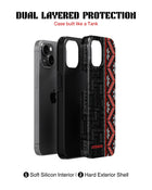 Samsung Galaxy S25 Tank Case | Textures (Tribal Noir)