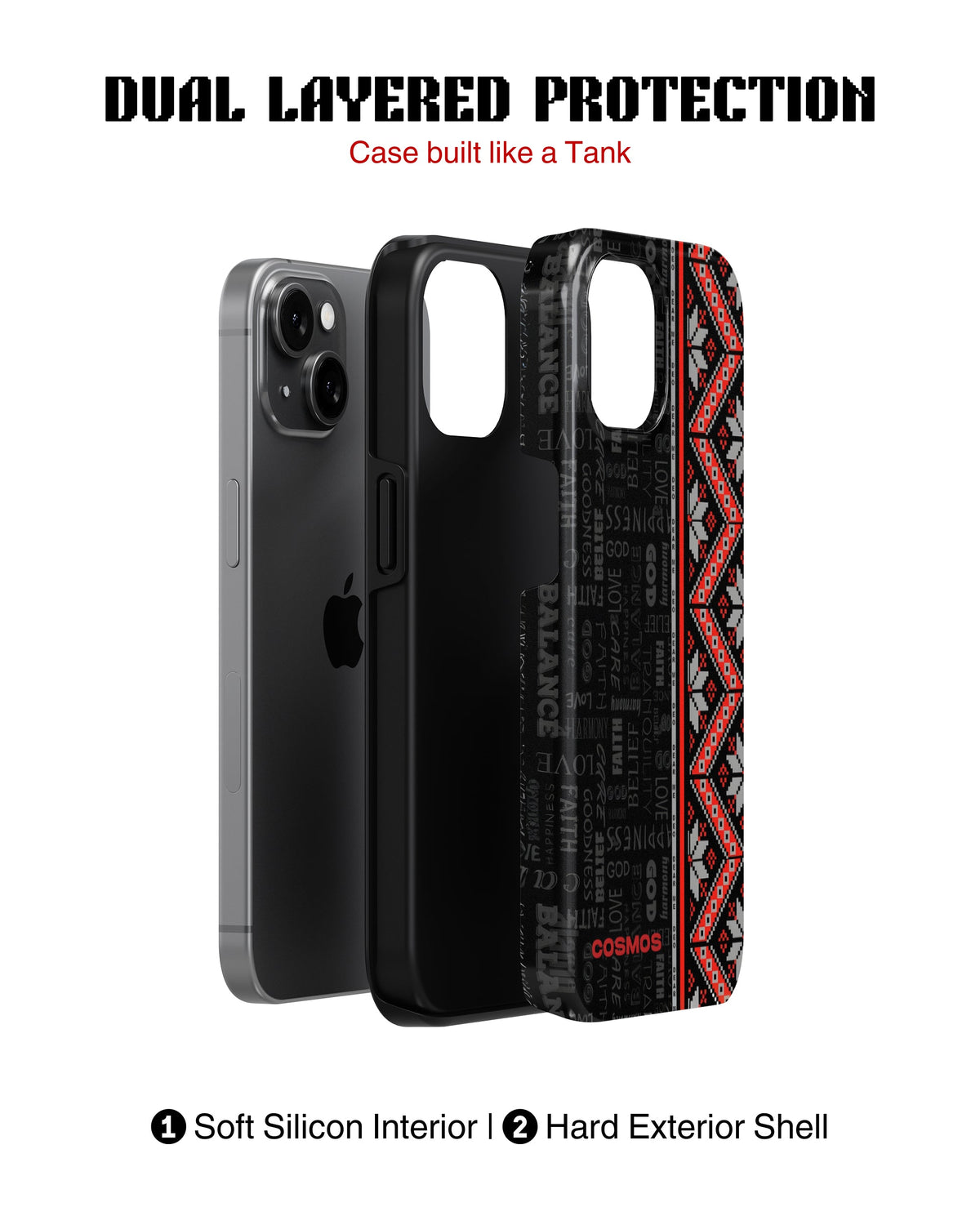 Samsung Galaxy S23 Tank Case | Textures (Tribal Noir)