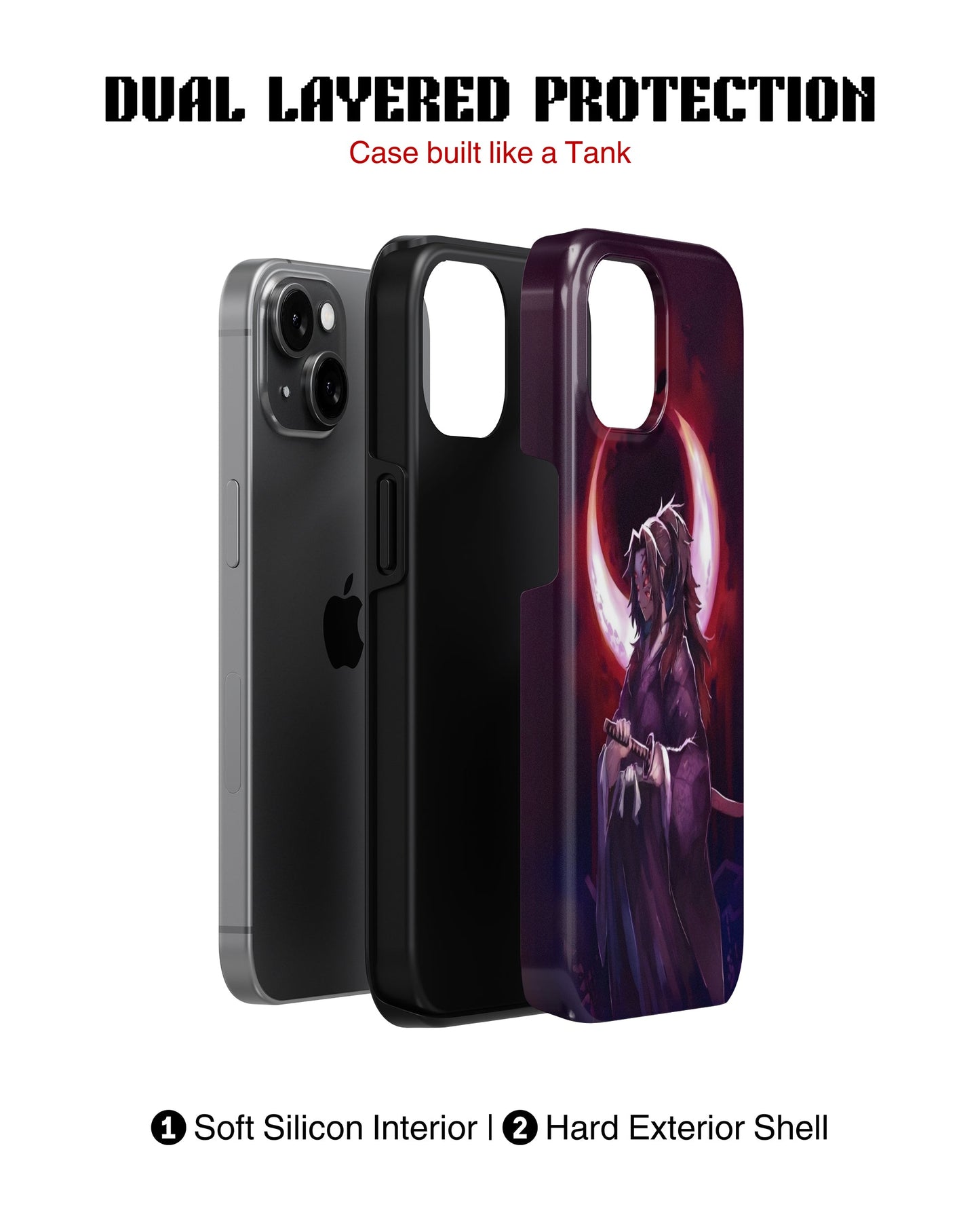 iPhone 16 Plus Tank Case | Anime (Upper Moon One)