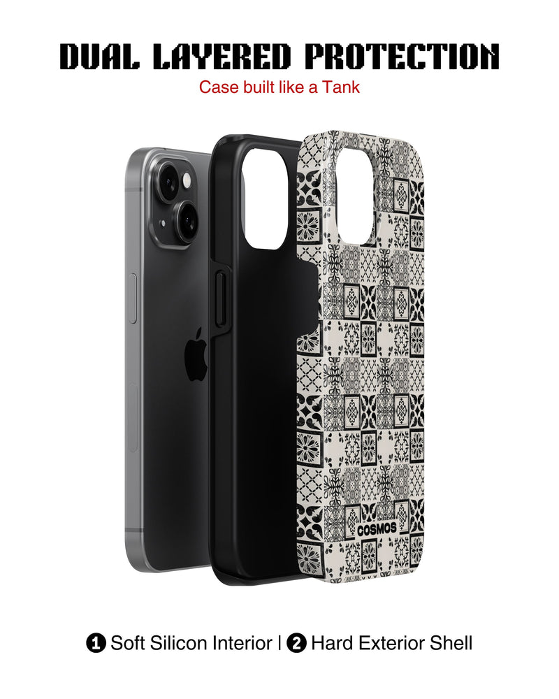 iPhone 17 Tank Case | Textures (Vintage Mosaic)