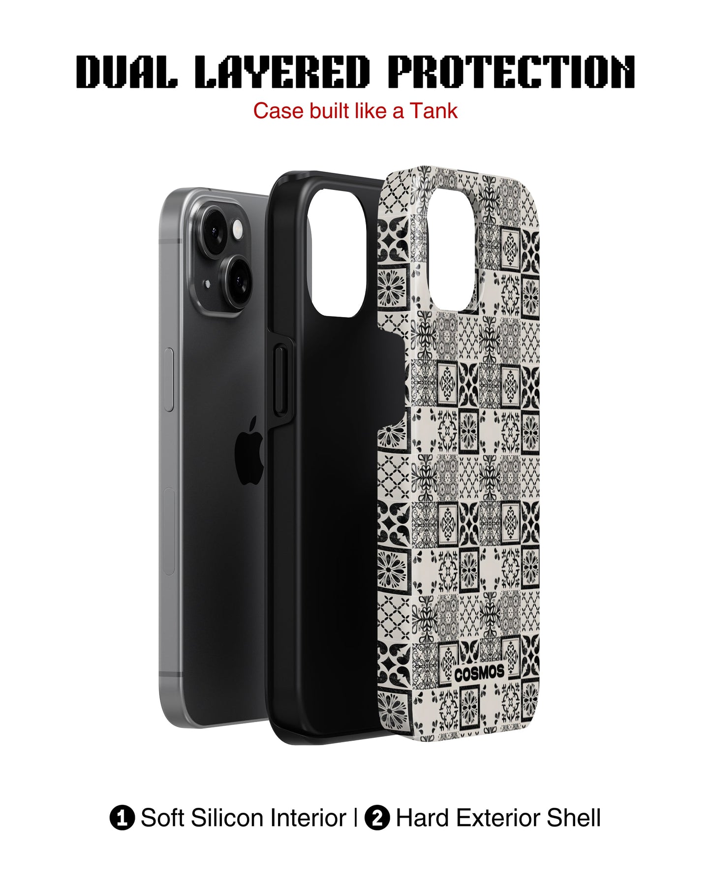 iPhone 13 Tank Case | Textures (Vintage Mosaic)