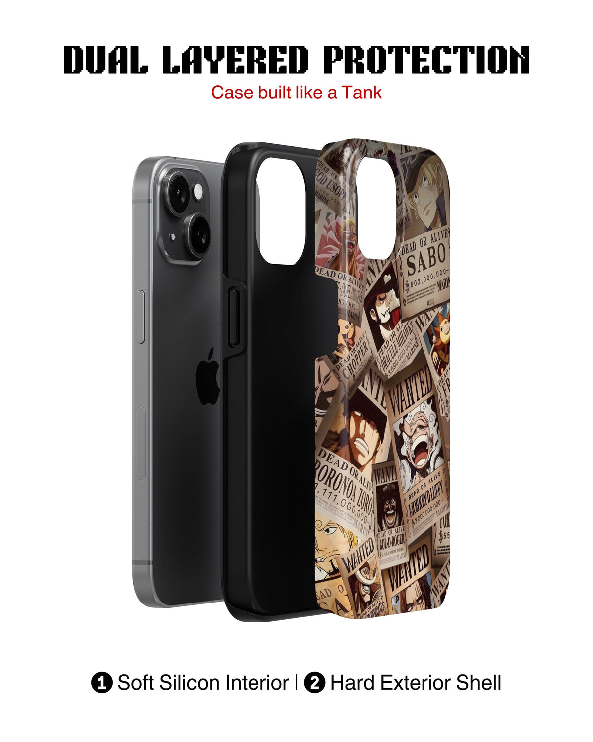 iPhone 14 Tank Case | Anime (Wanted Luffy)