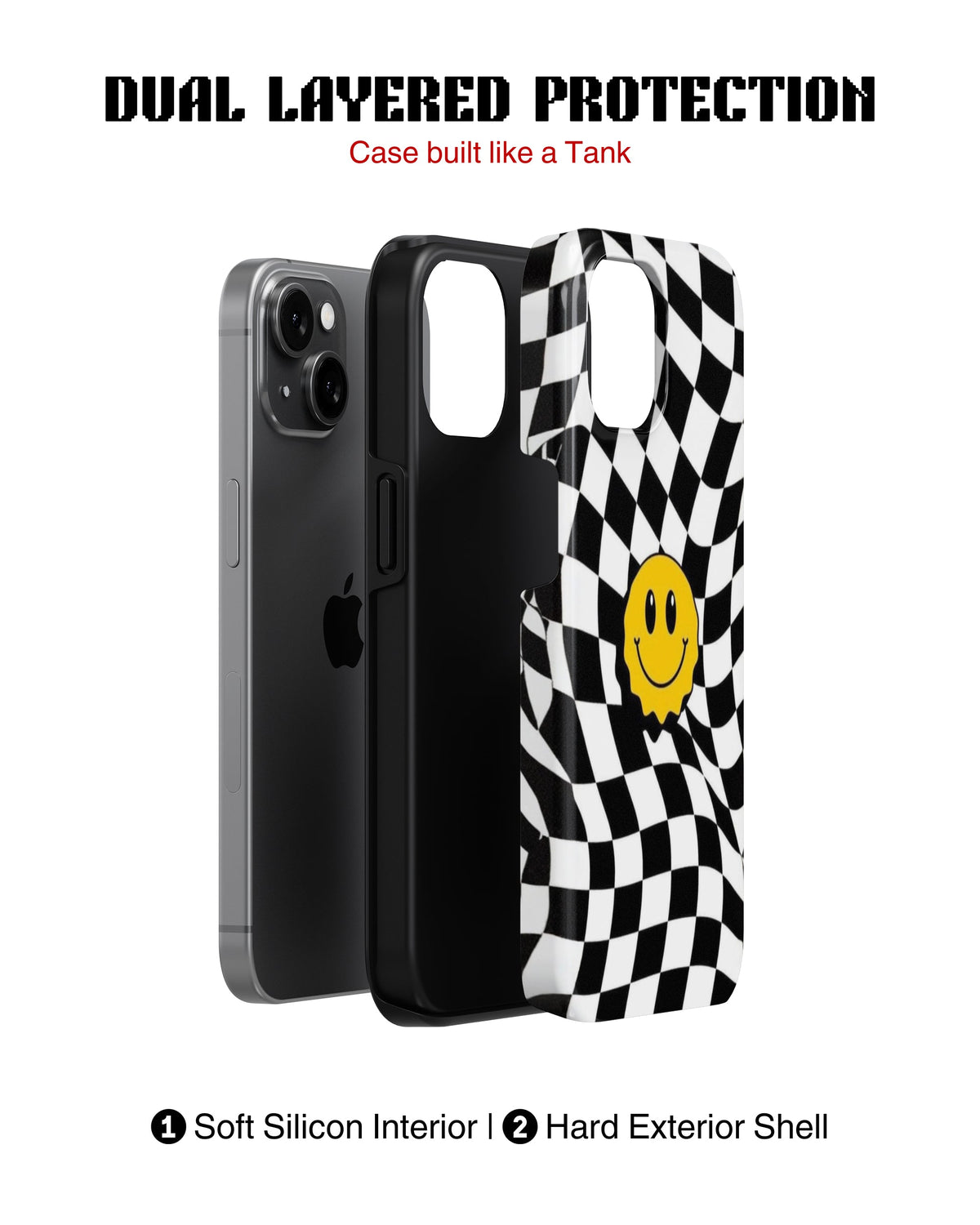 iPhone 14 Plus Tank Case | Modernism (Warped Smile)