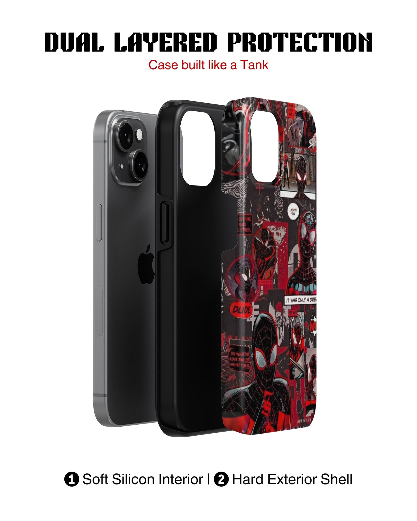 iPhone 15 Plus Tank Case | Superhero (Web Chaos)