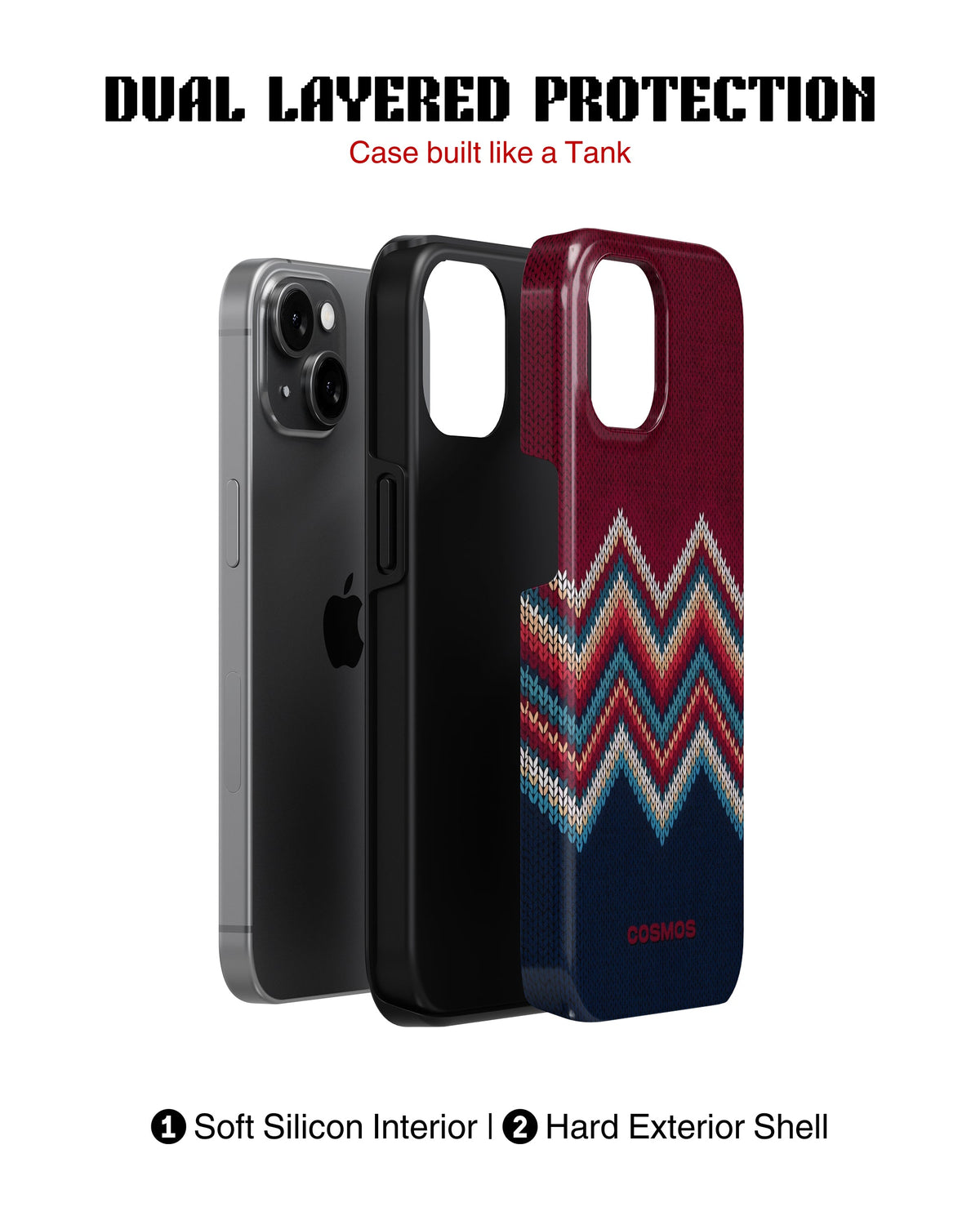 Samsung Galaxy S23 Tank Case | Textures (Winter Chevron)