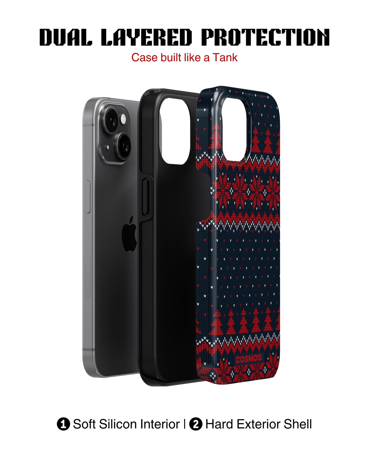 iPhone 13 Mini Tank Case | Textures (Winter Pines)