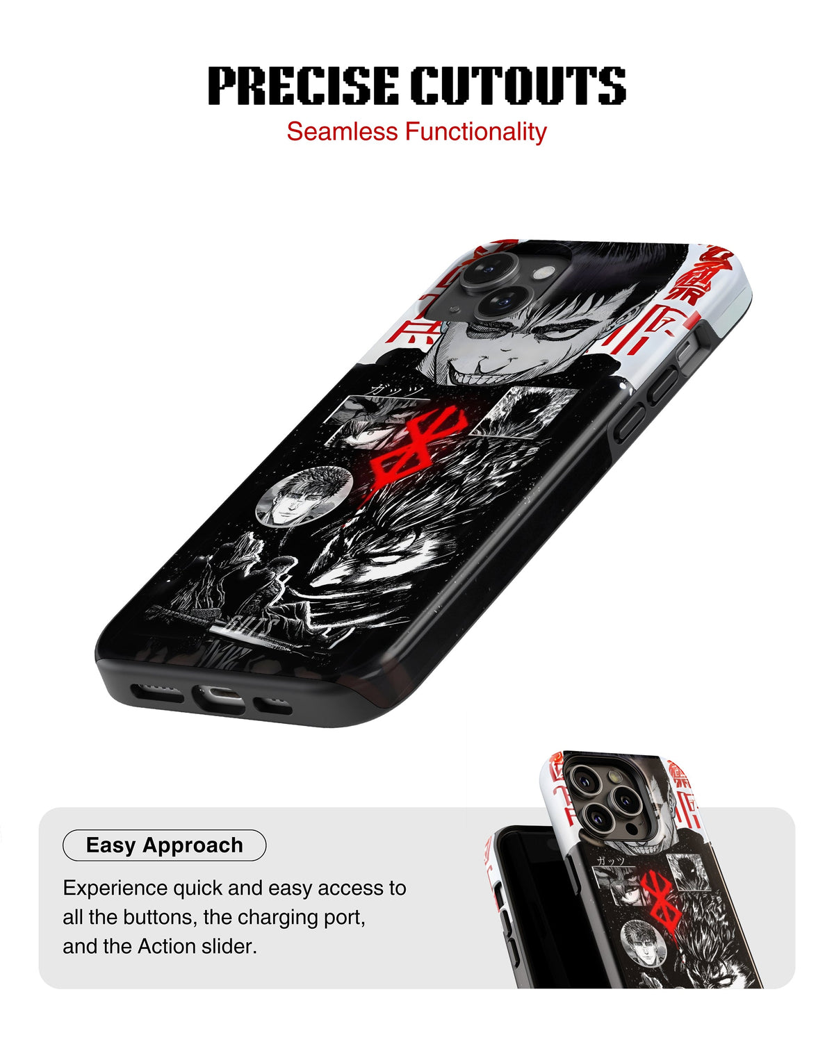 iPhone 14 Plus Tank Case | Anime (Black Swordsman)