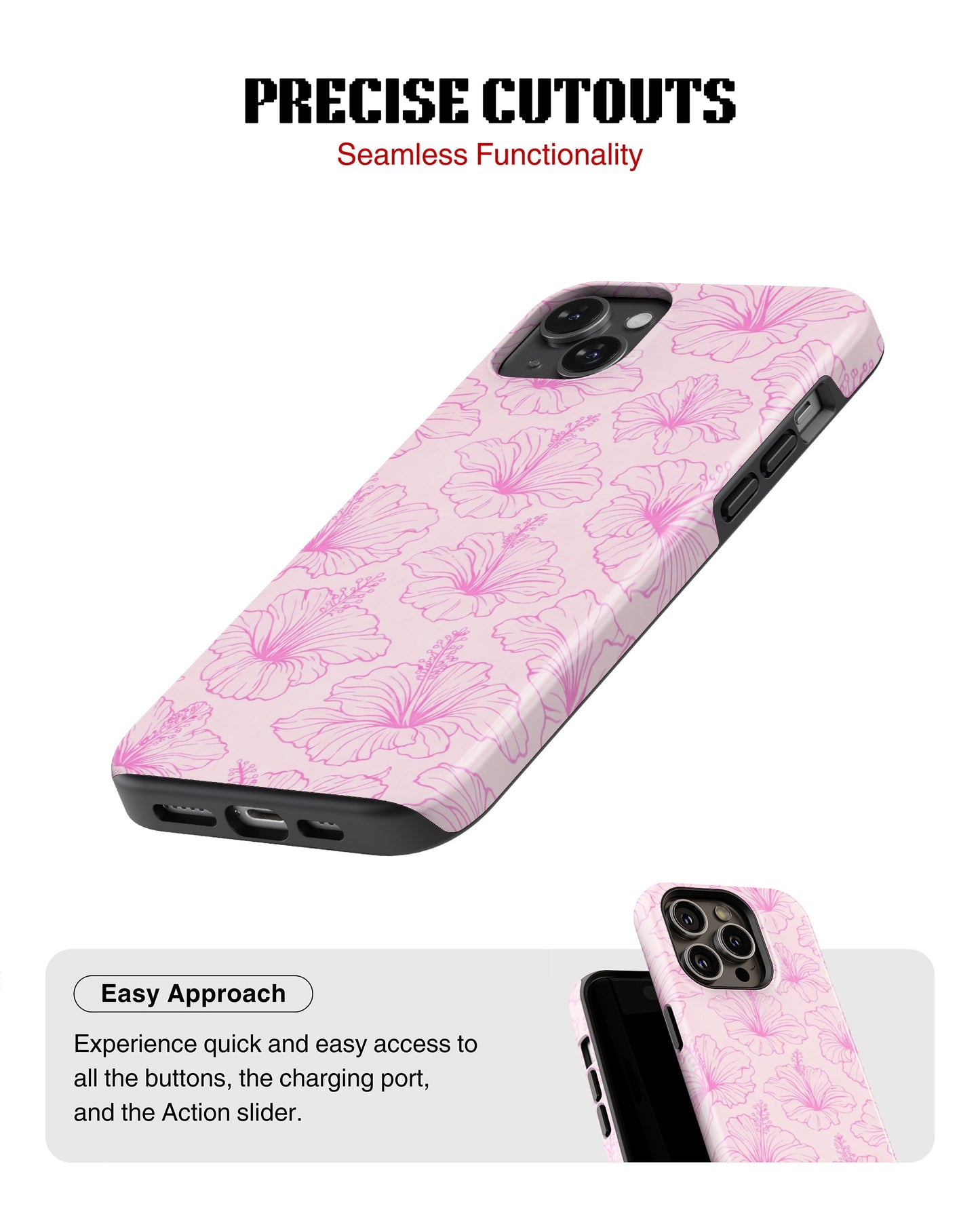 Samsung Galaxy S24 Ultra Tank Case | Girls Aesthetics (Blush Hibiscus)