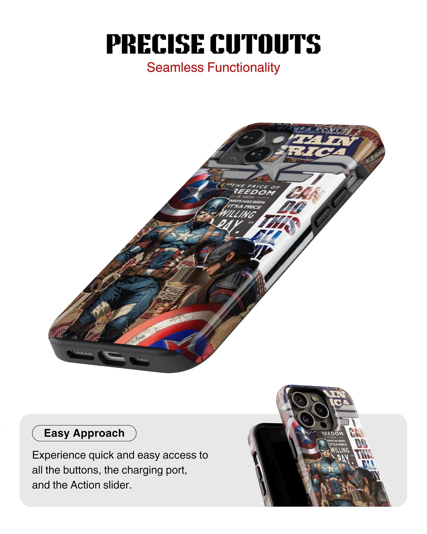 iPhone 14 Plus Tank Case | Superhero (Captain America Originals)