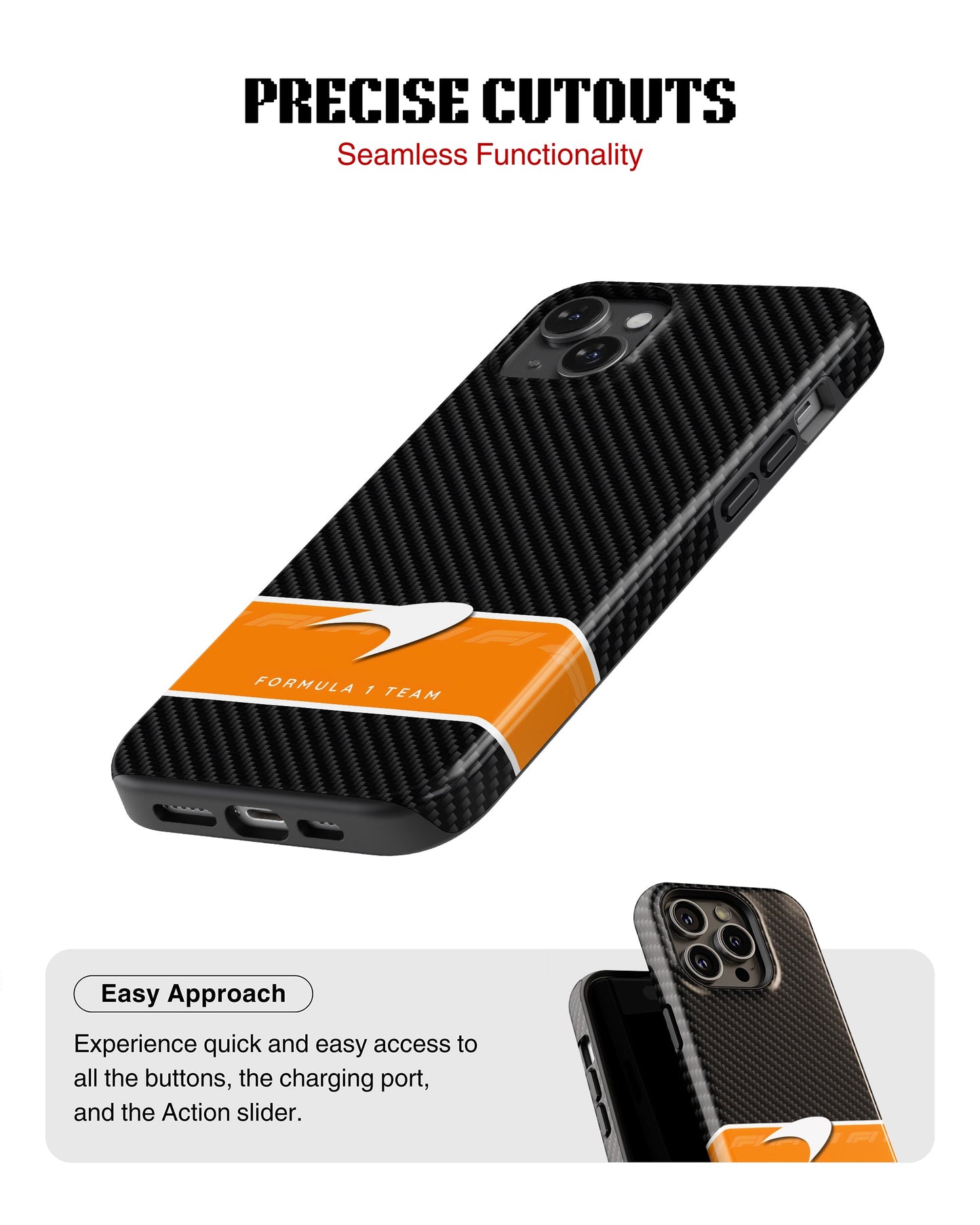 iPhone 14 Tank Case | Formula 1 (Carbon McLaren)