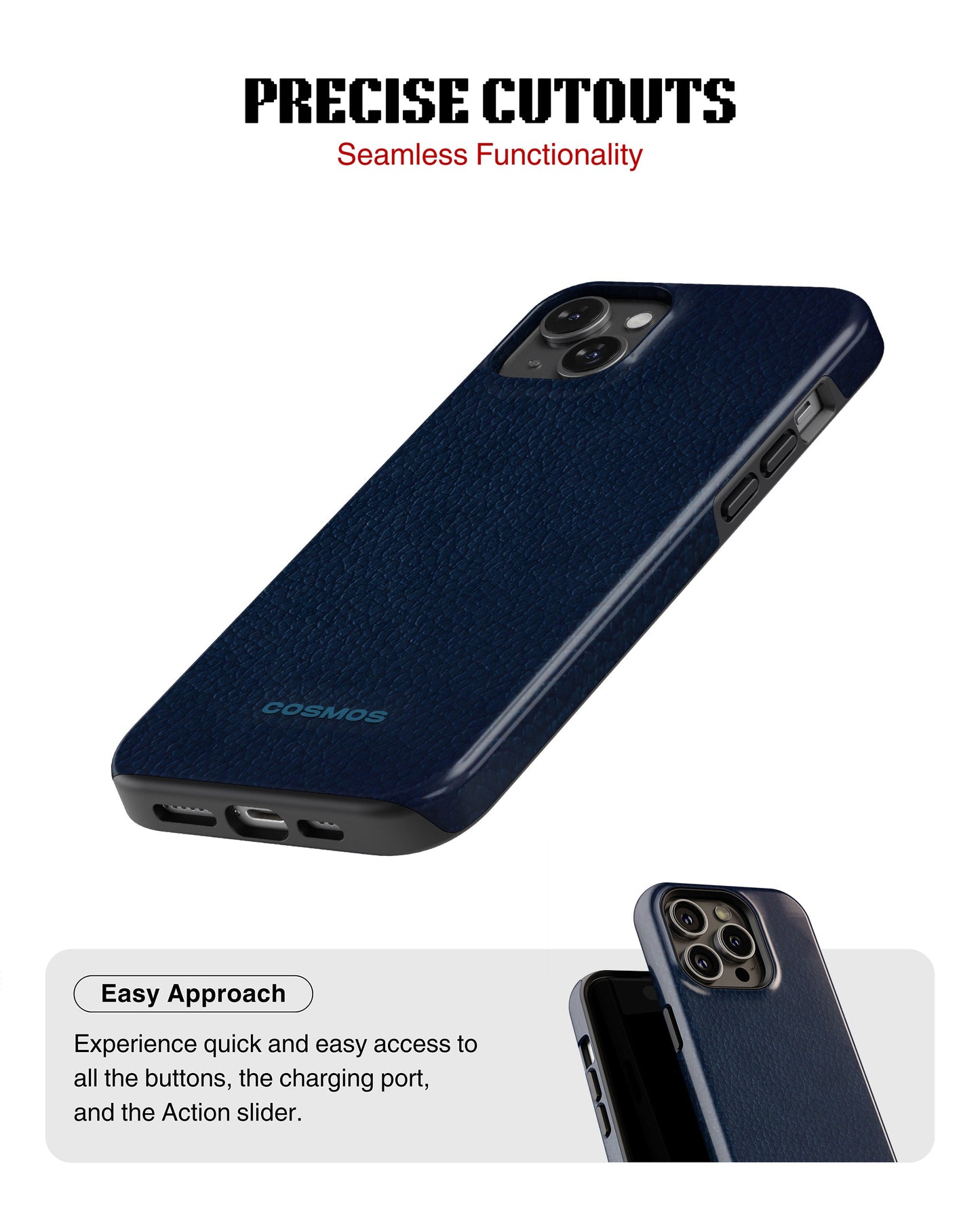 iPhone 13 Tank Case | Textures (Deep Navy)