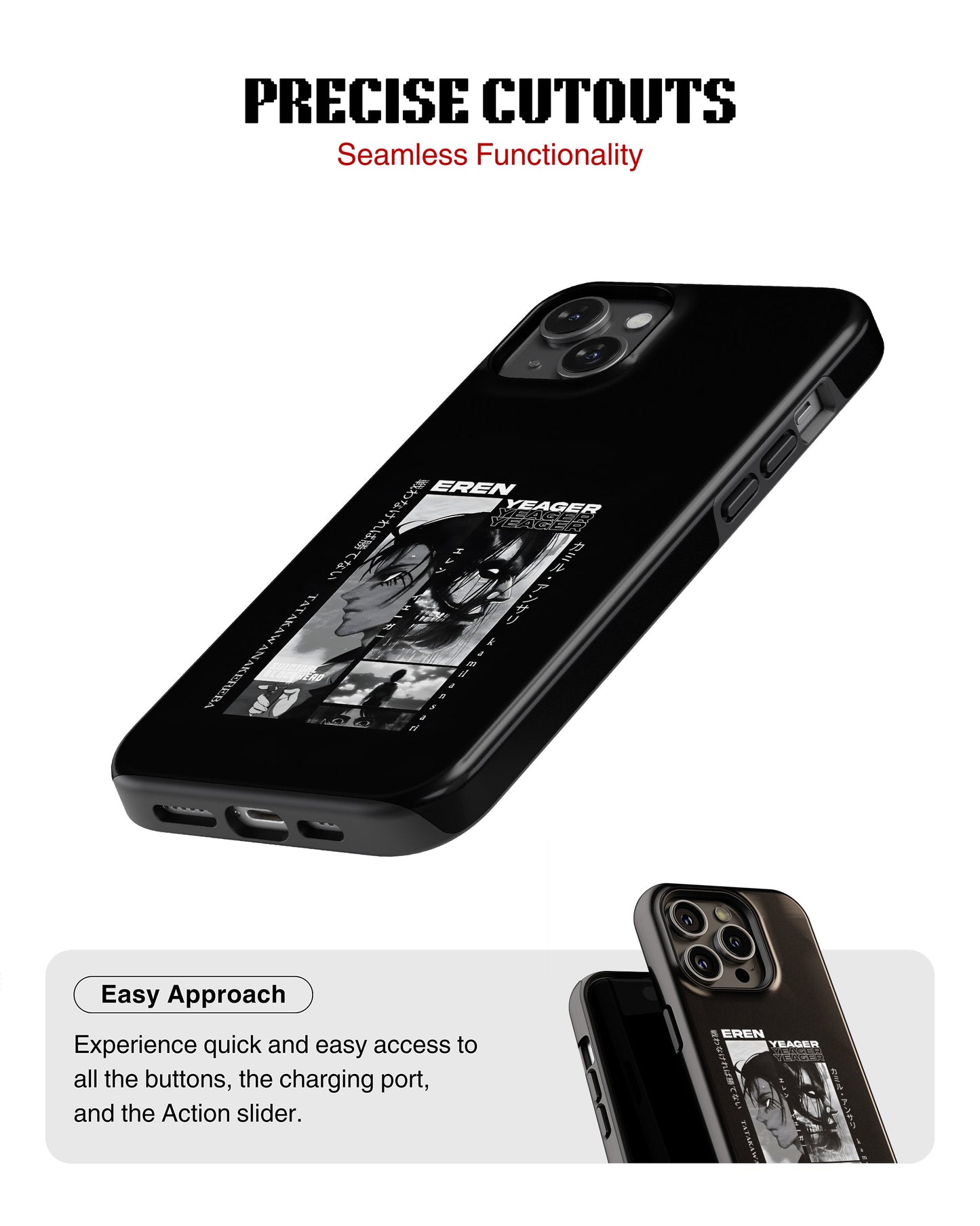 iPhone 15 Plus Tank Case | Anime (Eren Yeager)