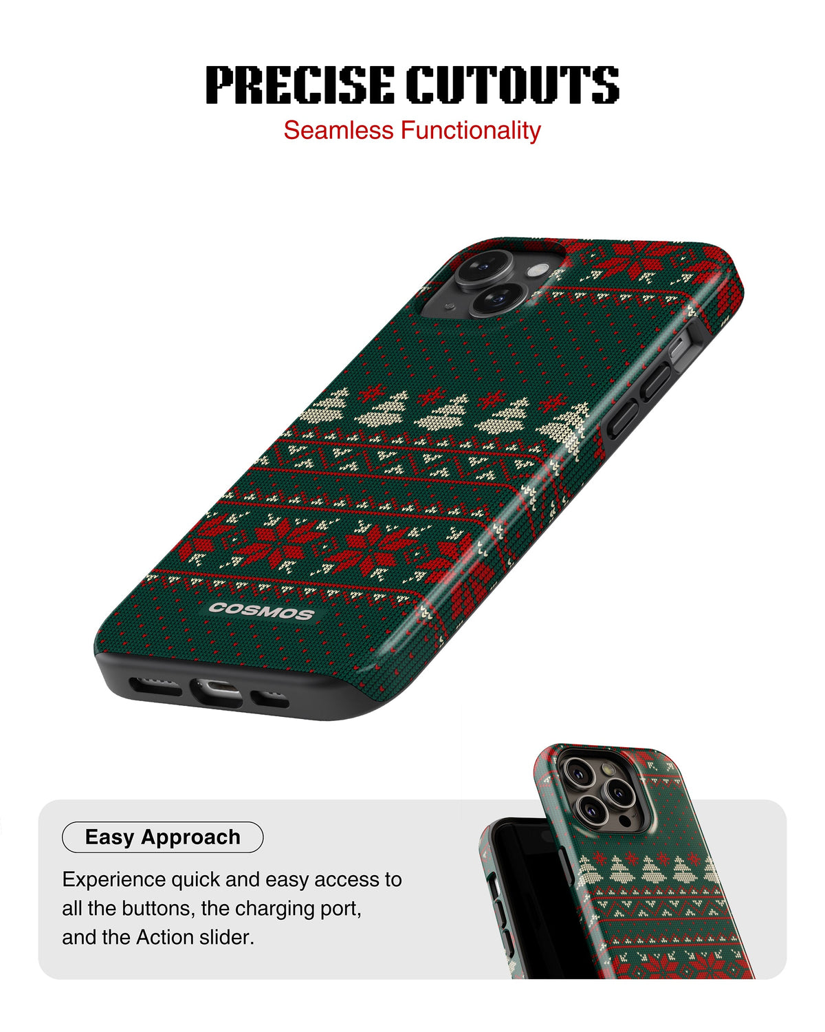 iPhone 12 Tank Case | Textures (Evergreen Knit)