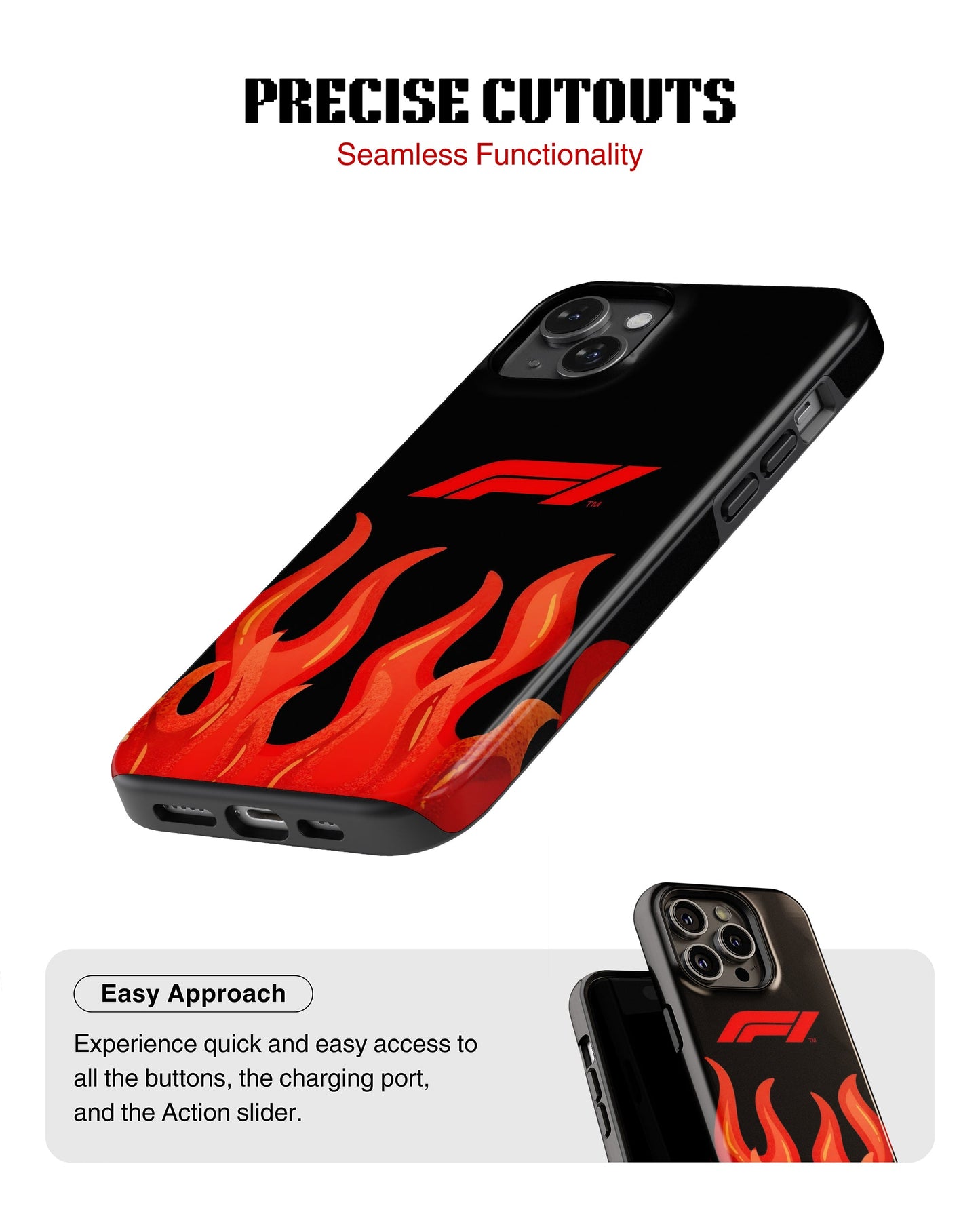 iPhone 14 Plus Tank Case | Formula 1 (F1 Flames)
