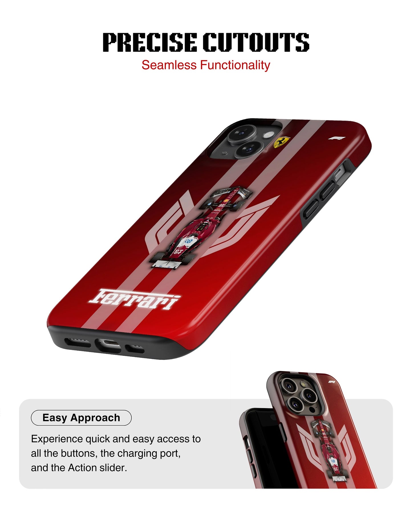 iPhone 16 Plus Tank Case | Formula 1 (Ferrari Classics)