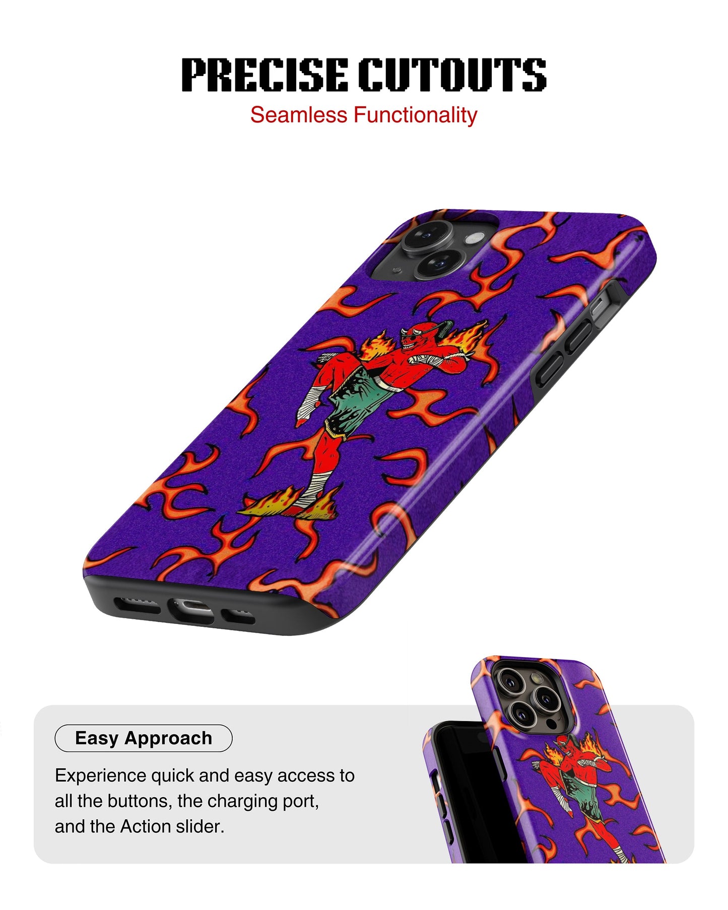 iPhone 14 Plus Tank Case | Modernism (Fire Runner)