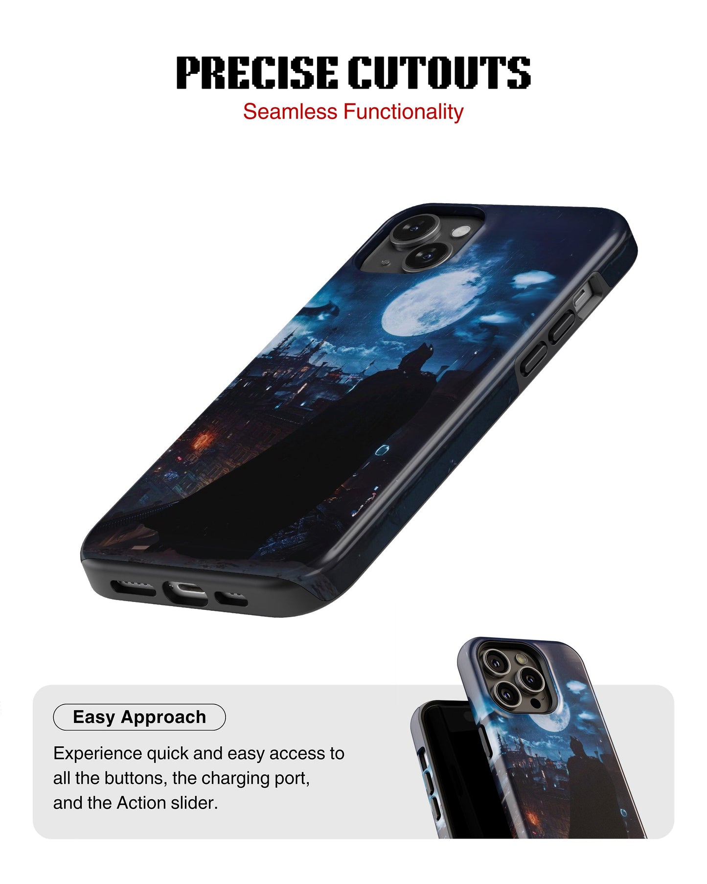 iPhone 12 Tank Case | Superhero (Gotham Moon)