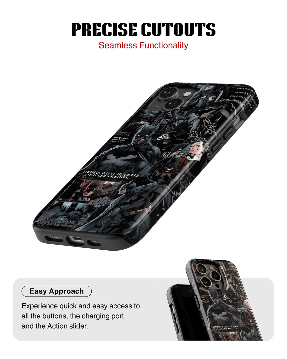 iPhone 16 Plus Tank Case | Superhero (Knightfall)
