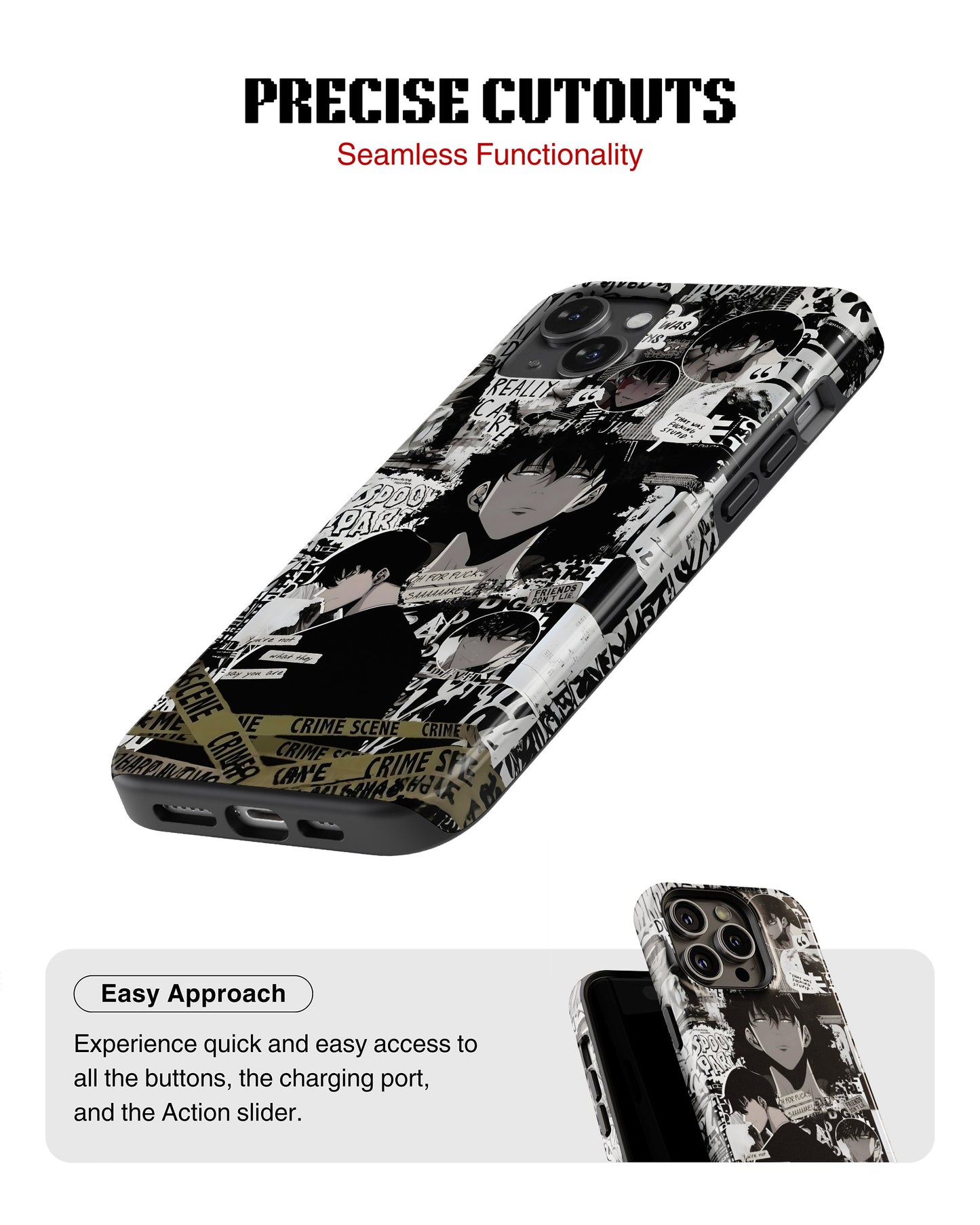 Samsung Galaxy S24 Ultra Tank Case | Anime (Manga Noir)