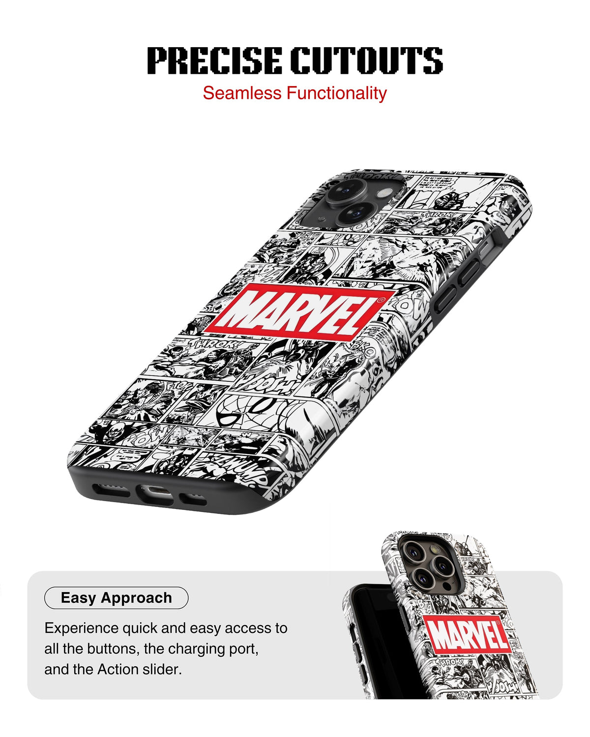iPhone 14 Tank Case | Superhero (Marvel Grid)