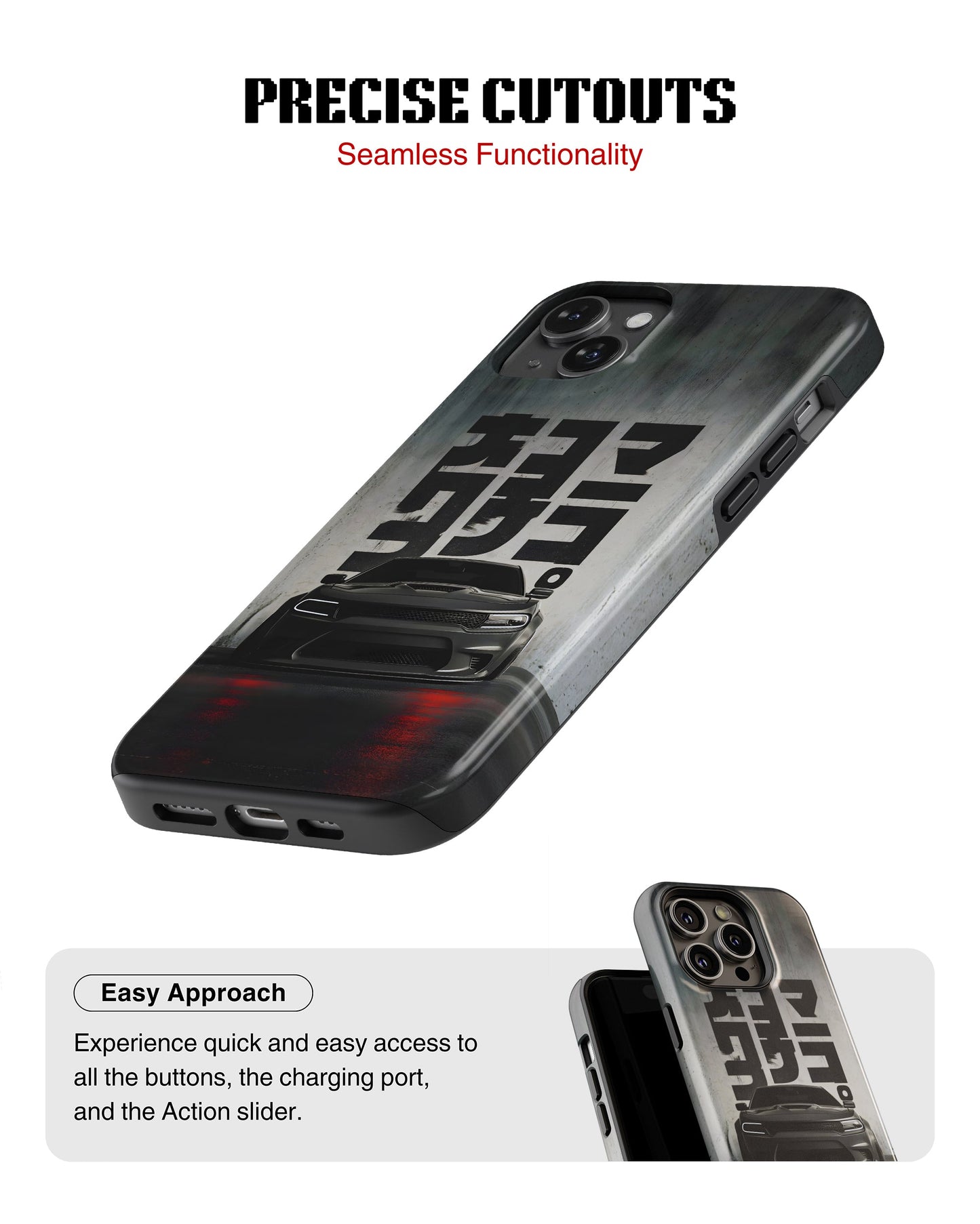 iPhone 17 Tank Case | Sports Car (Midnight Kanji)