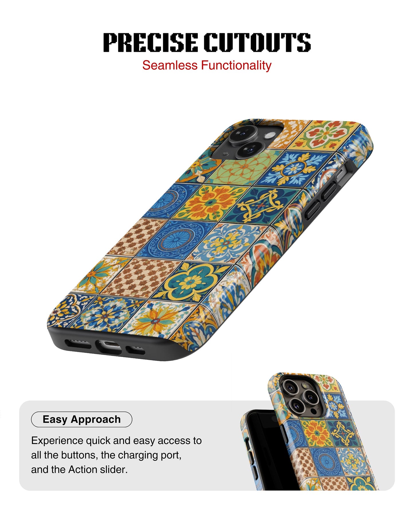 Samsung Galaxy S23 Plus Tank Case | Girls Aesthetics (Moroccan Tiles)