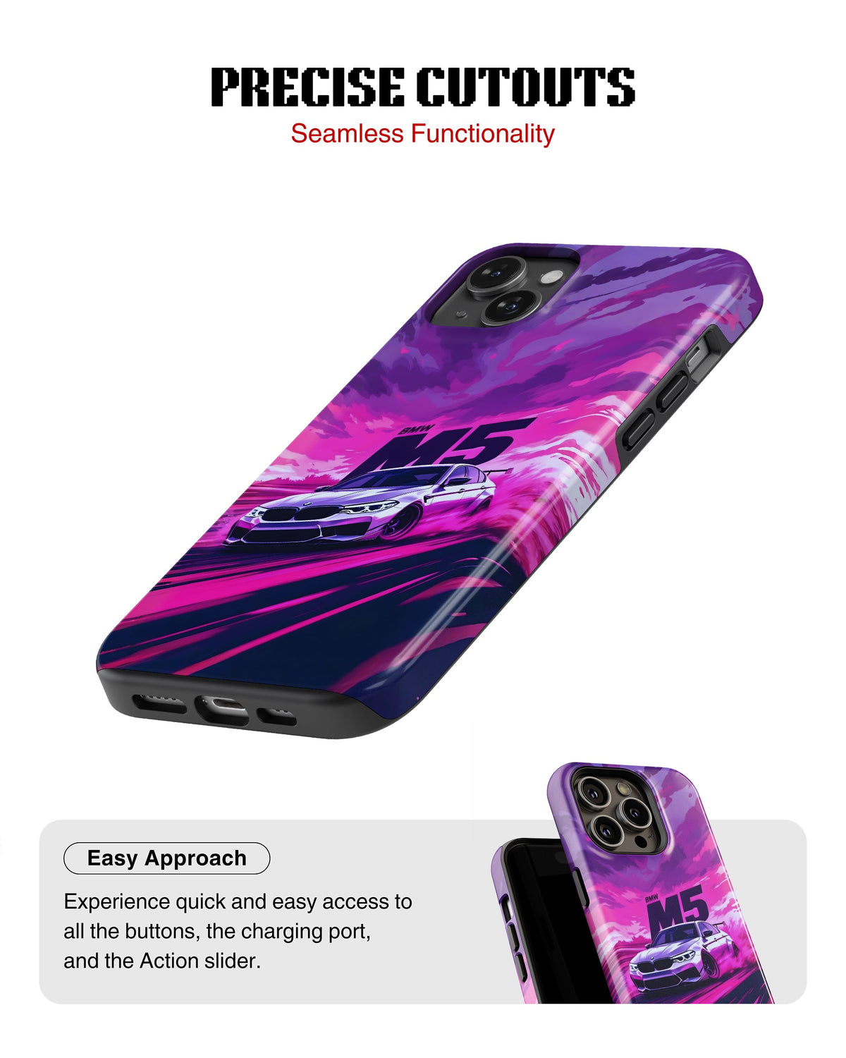 iPhone 14 Plus Tank Case | Sports Car (Neon Velocity)