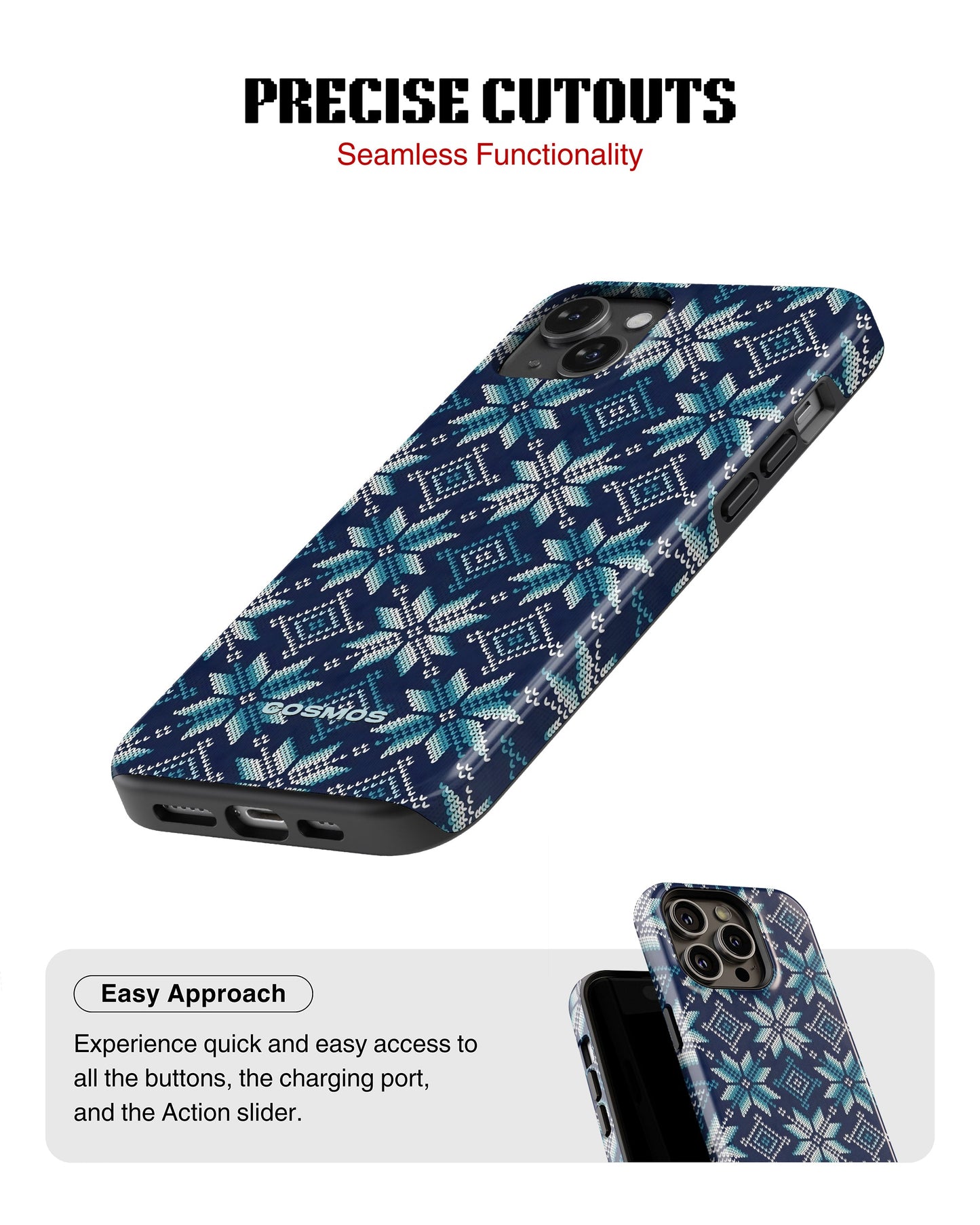 iPhone 16 Plus Tank Case | Textures (Nordic Frost)