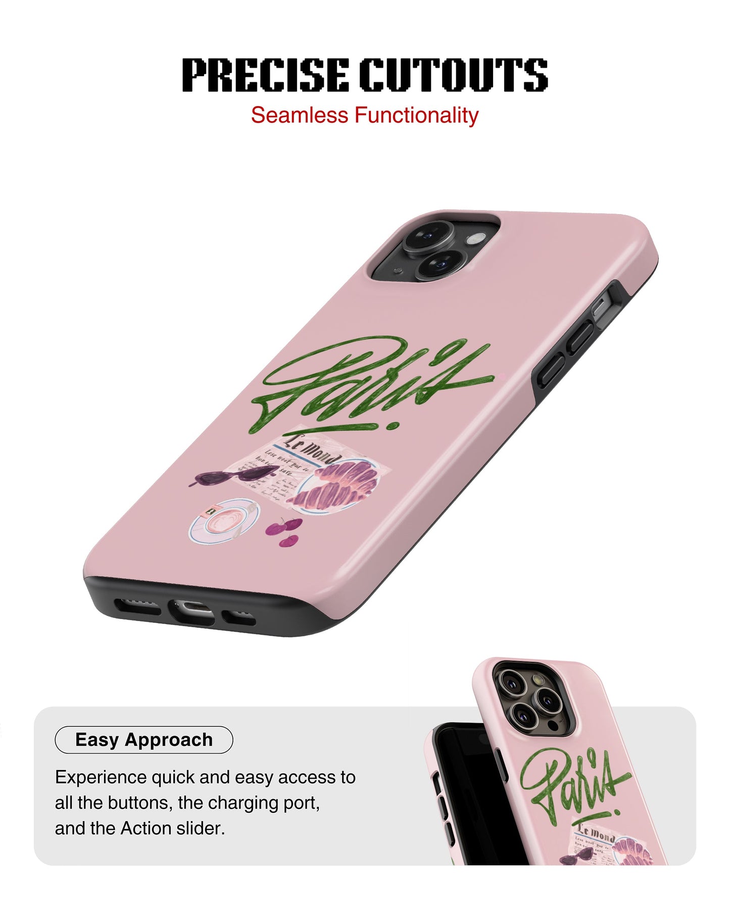Samsung Galaxy S23 Tank Case | Girls Aesthetics (Paris Pink)