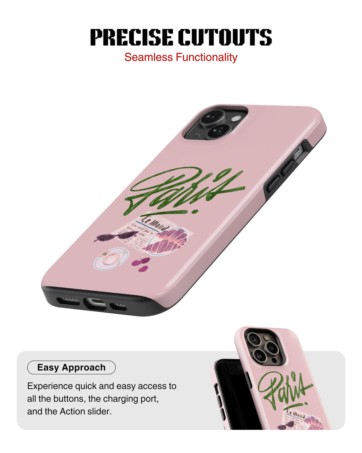 iPhone 11 Tank Case | Girls Aesthetics (Paris Pink)
