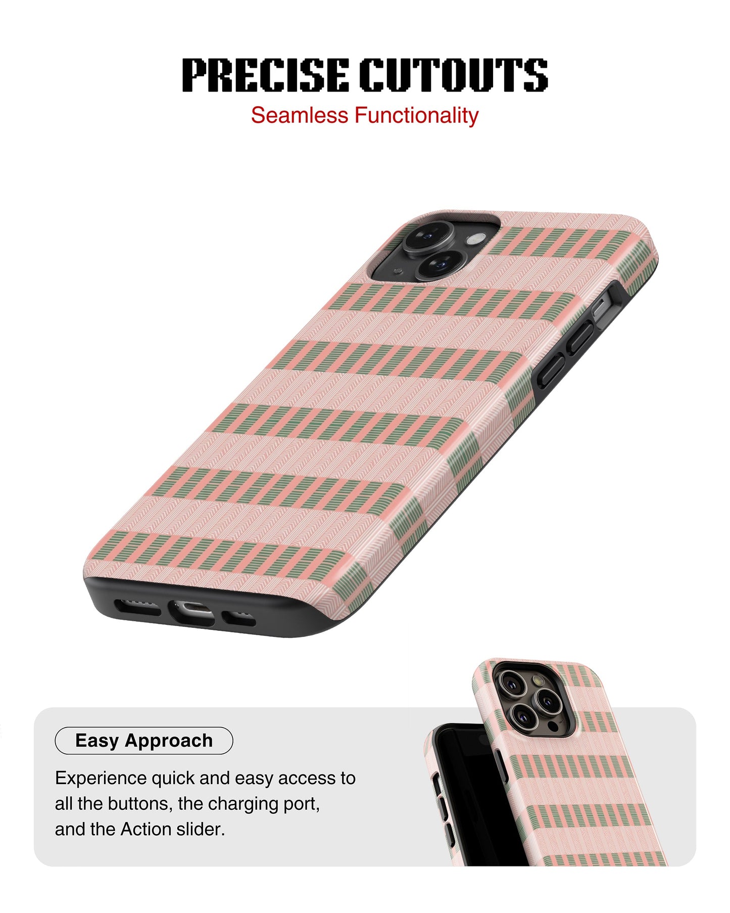 iPhone 13 Mini Tank Case | Girls Aesthetics (Pastel Weave)