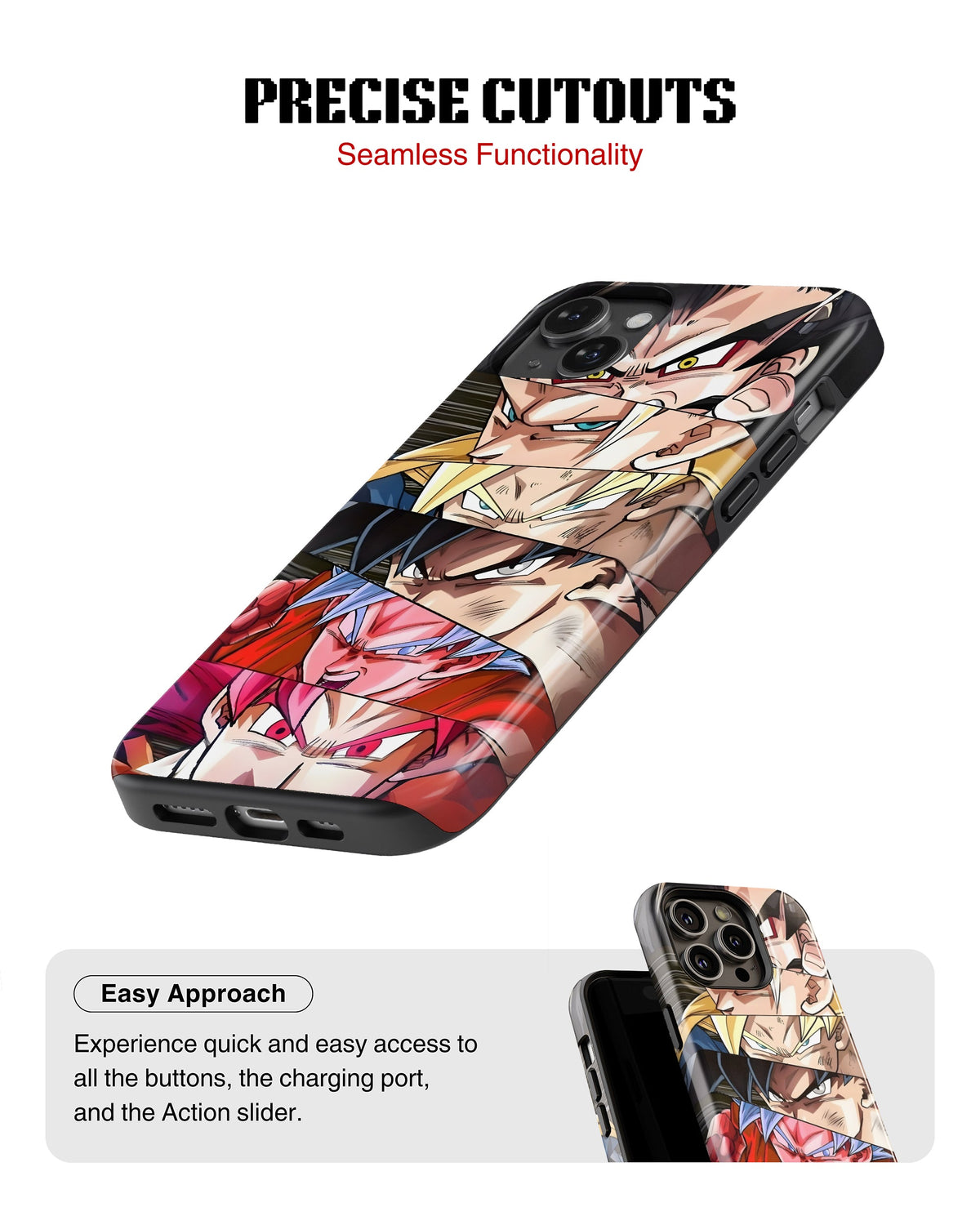 iPhone 12 Tank Case | Anime (Saiyan Faces)