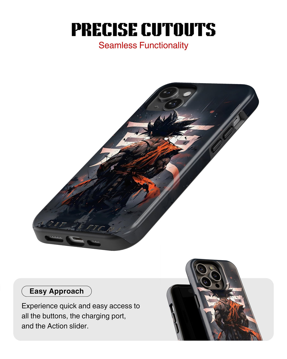 iPhone 15 Plus Tank Case | Anime (Saiyan Resolve)