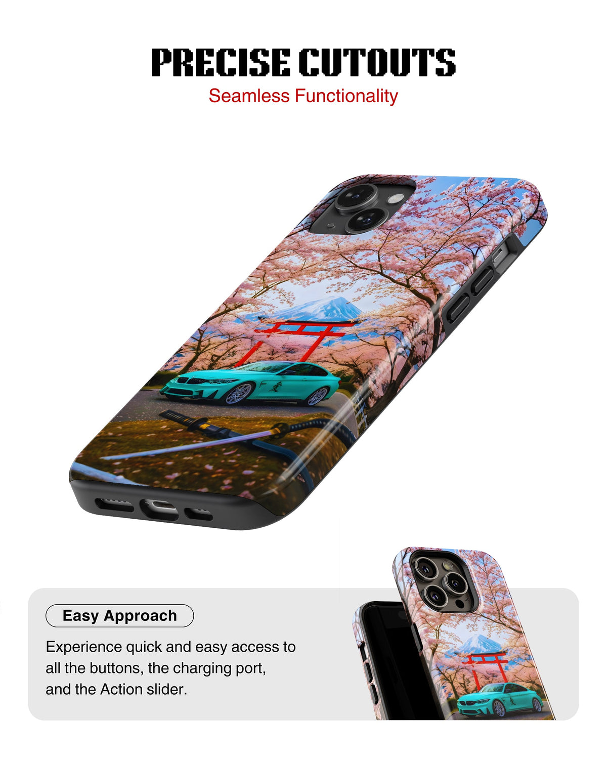 iPhone 16 Plus Tank Case | Sports Car (Sakura Run)