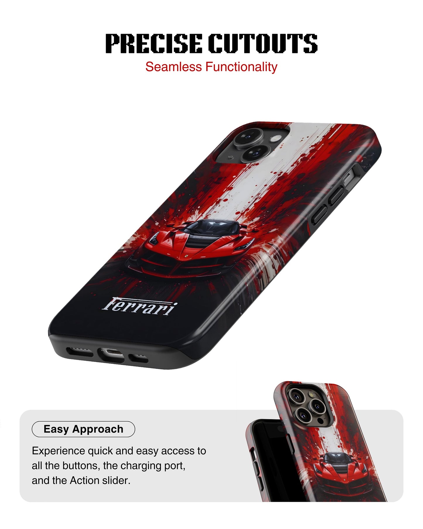 iPhone 16 Plus Tank Case | Sports Car (Scarlet Fury)
