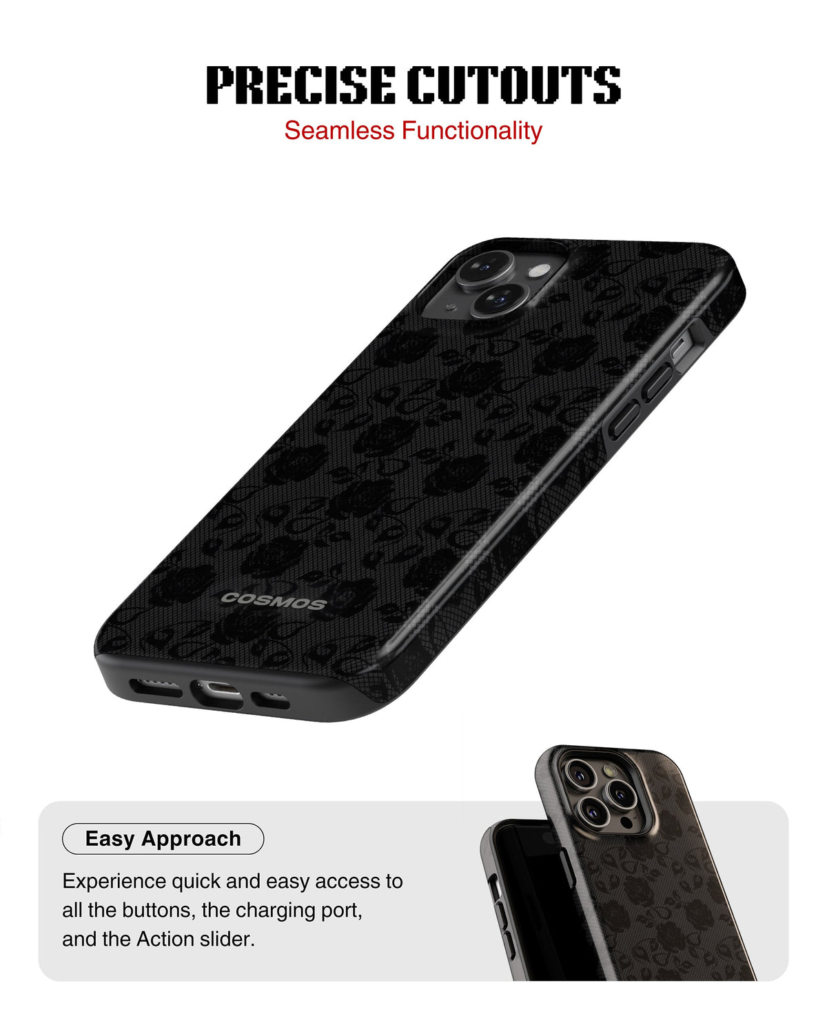 iPhone 14 Plus Tank Case | Textures (Shadow Bloom)