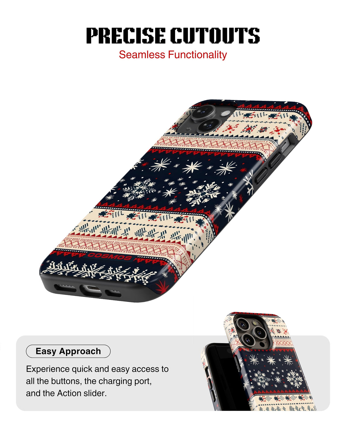 iPhone 14 Tank Case | Textures (Snowfall Classic)