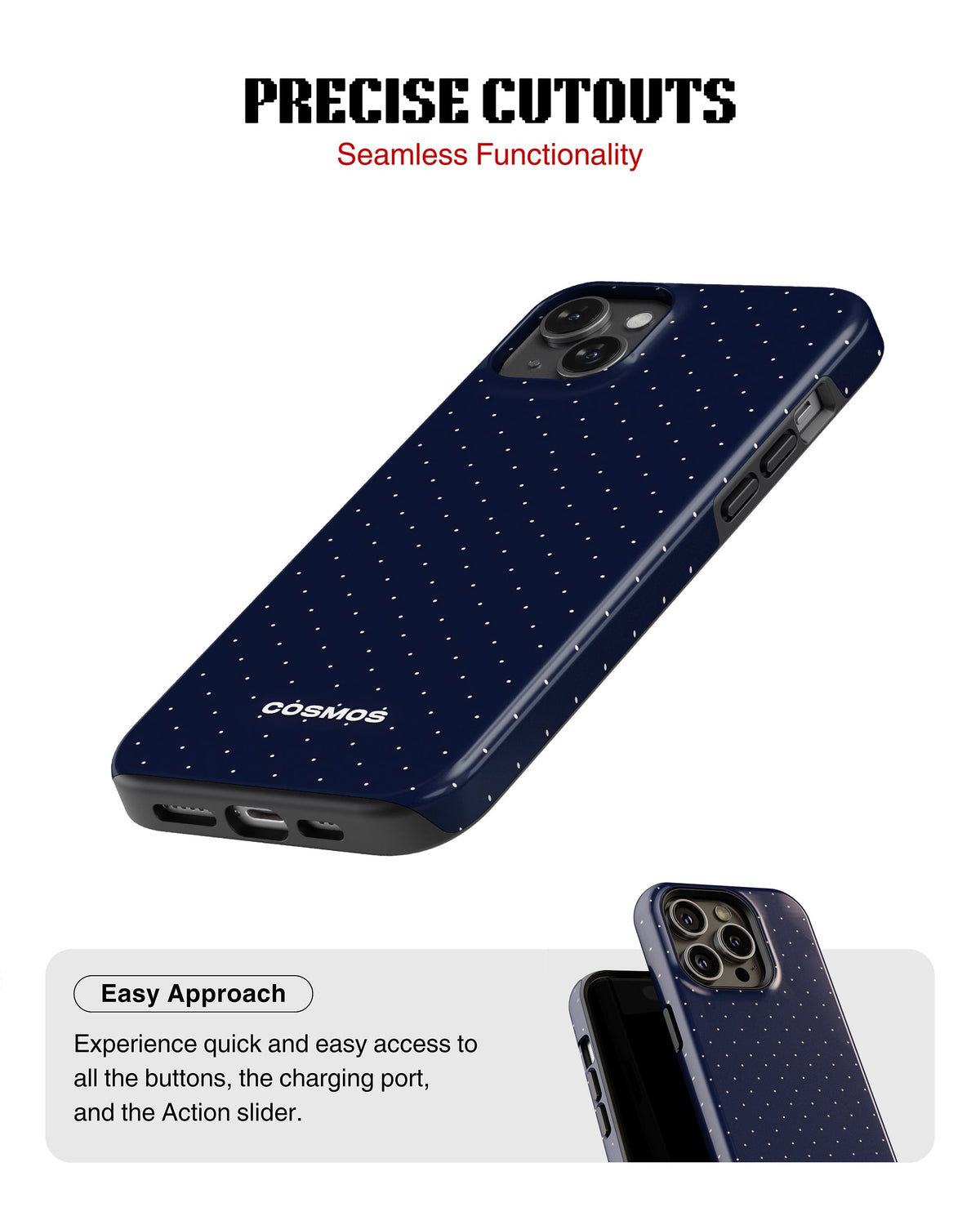 iPhone 16 Tank Case | Textures (Starlight Navy)