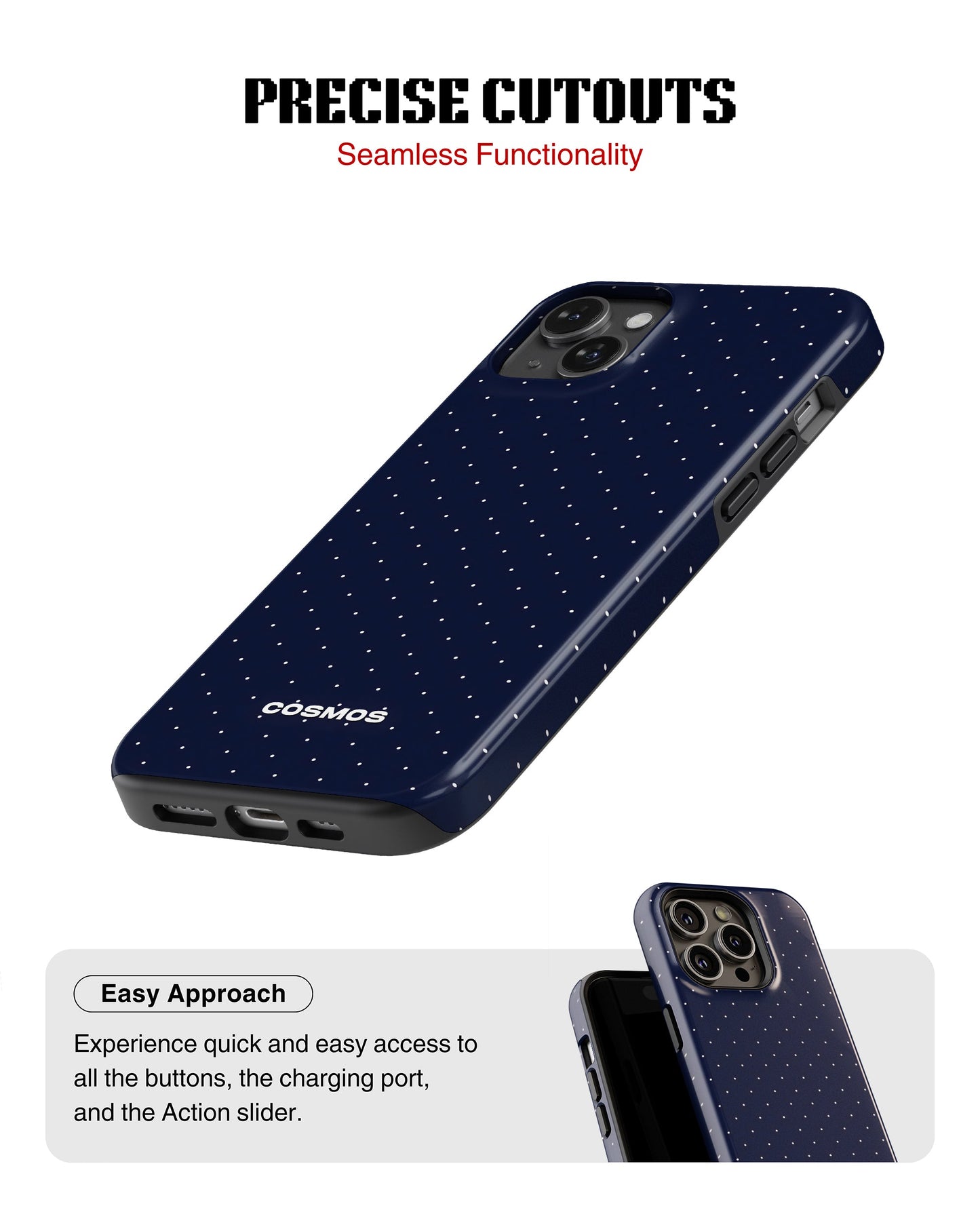 iPhone 16 Tank Case | Textures (Starlight Navy)