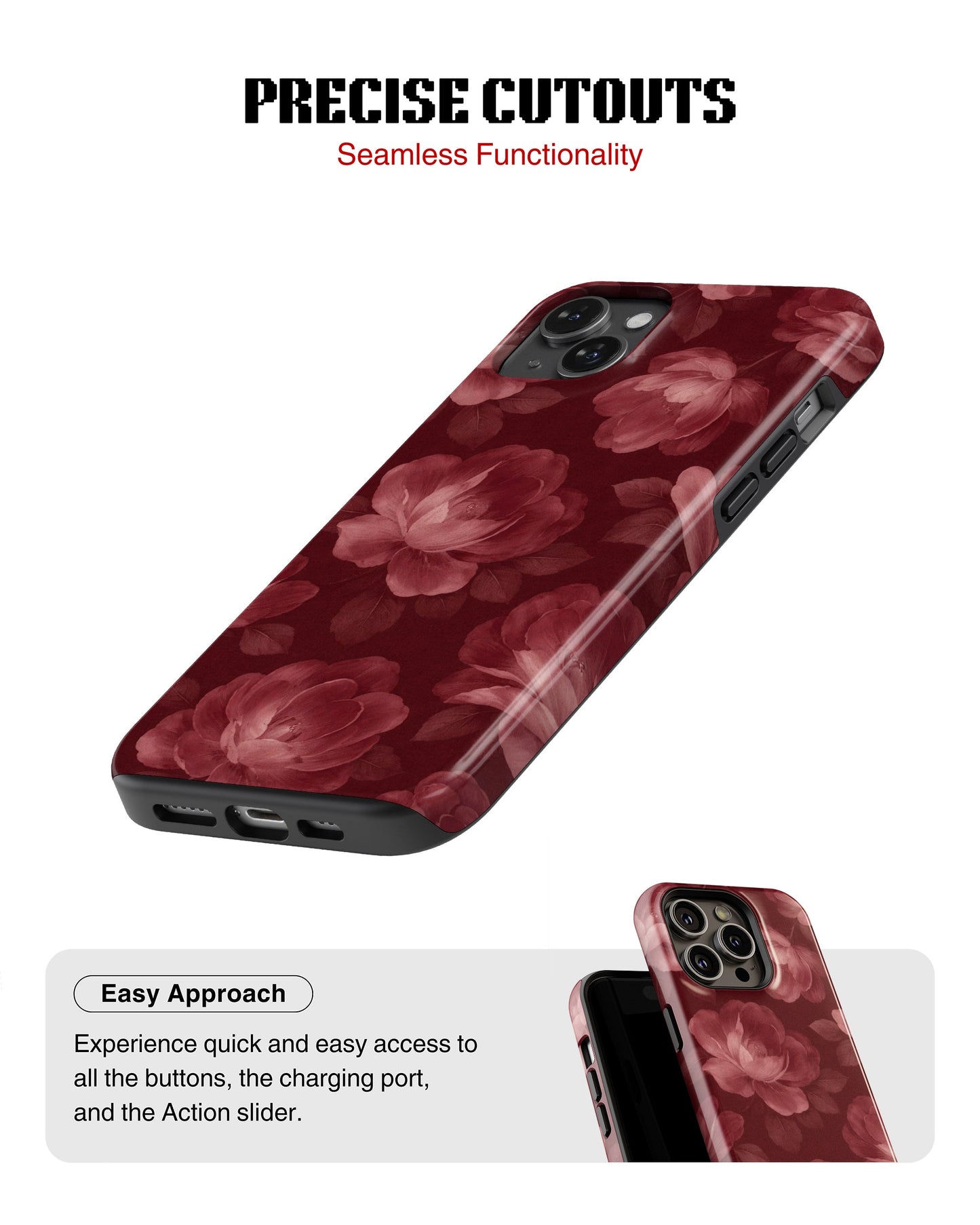 iPhone 14 Plus Tank Case | Girls Aesthetics (Velvet Bloom)
