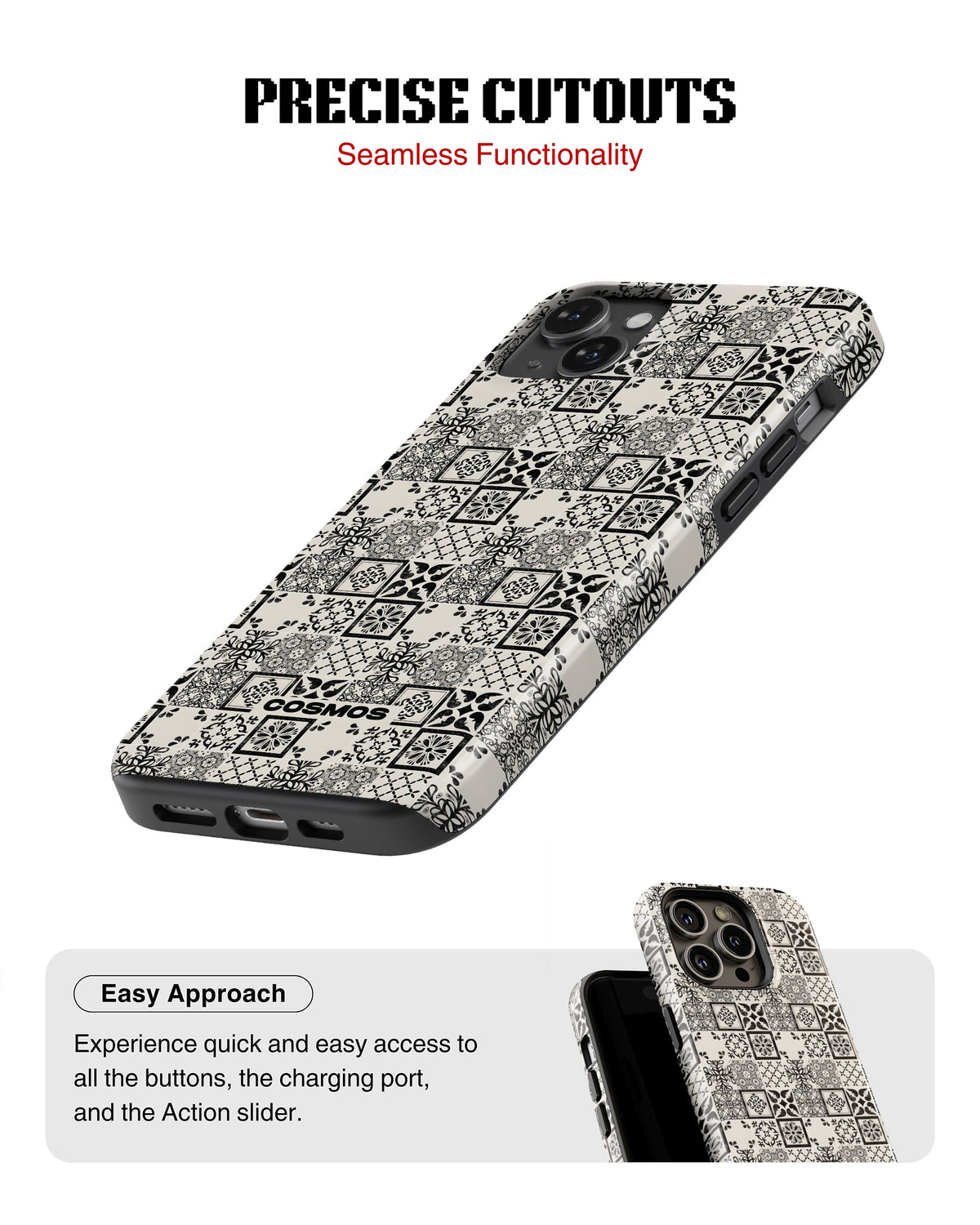 iPhone 12 Tank Case | Textures (Vintage Mosaic)