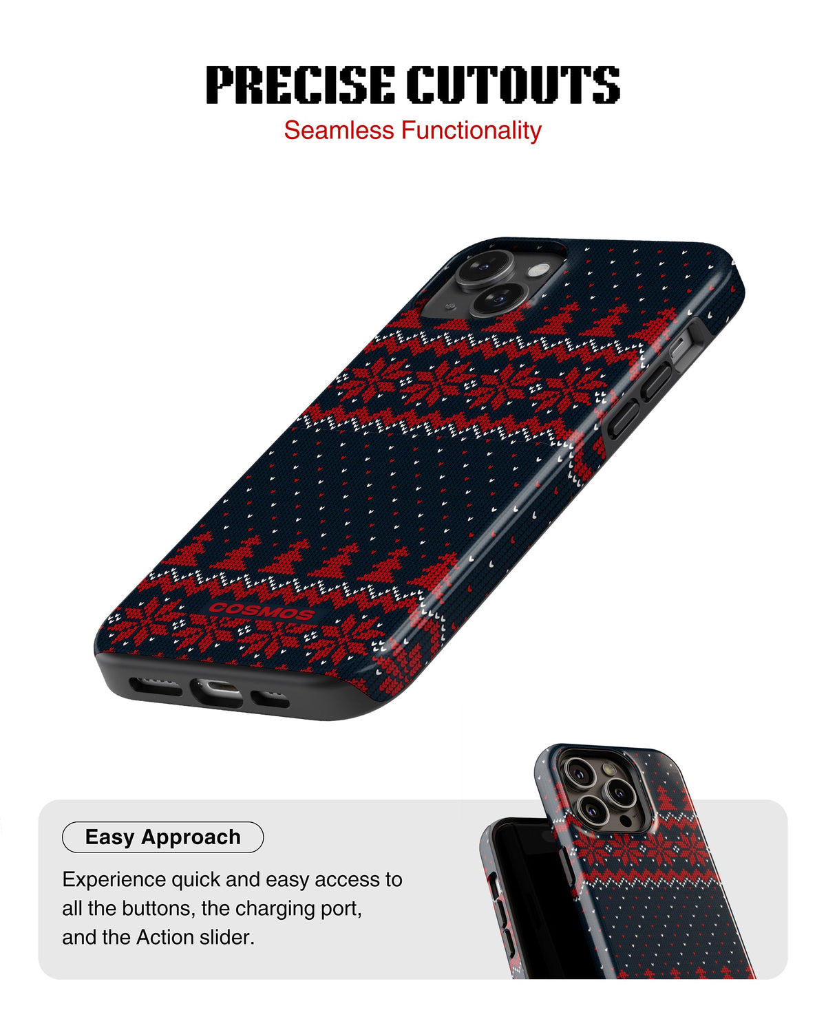 iPhone 14 Tank Case | Textures (Winter Pines)