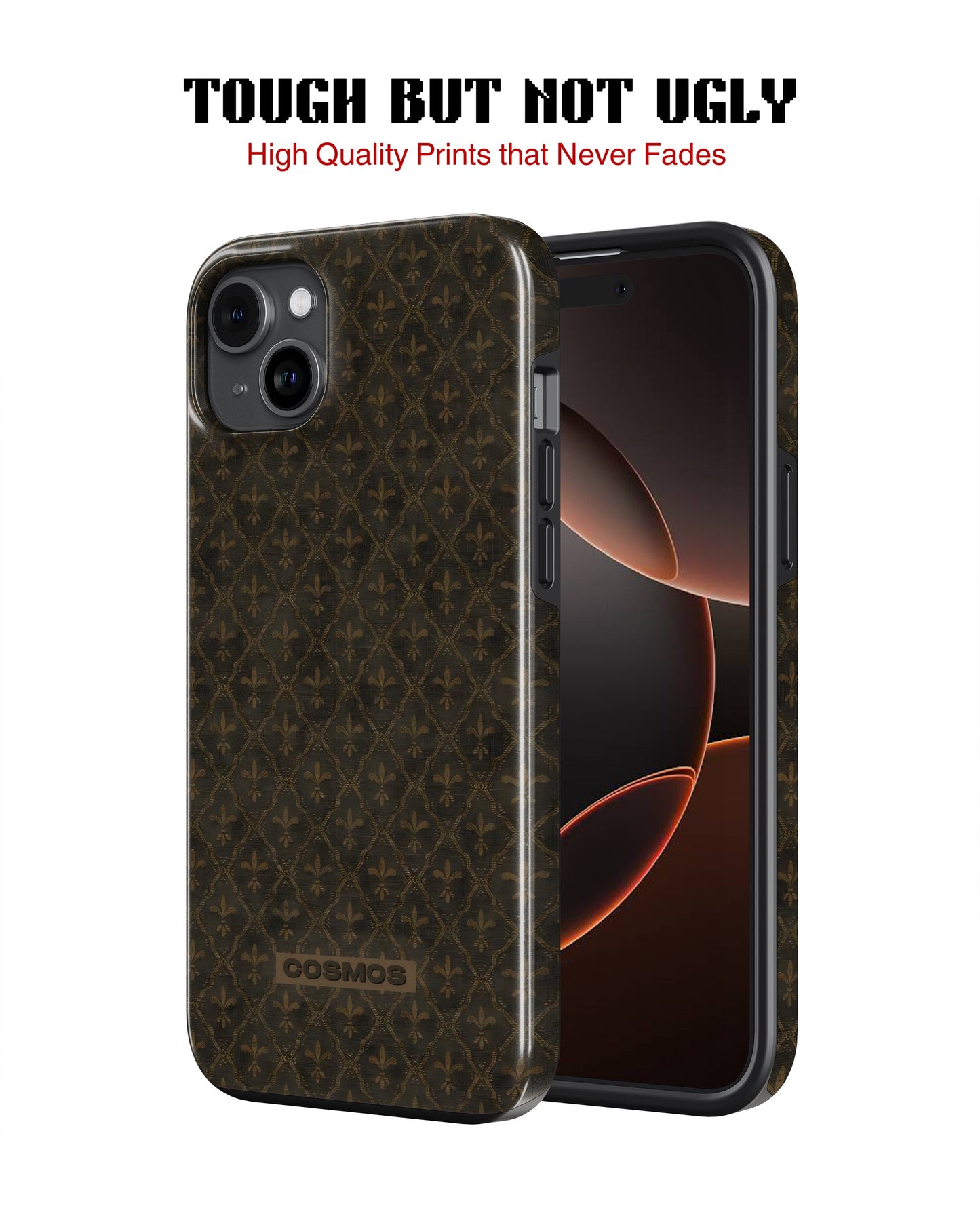 iPhone 15 Plus Tank Case | Textures (Antique Fleur)