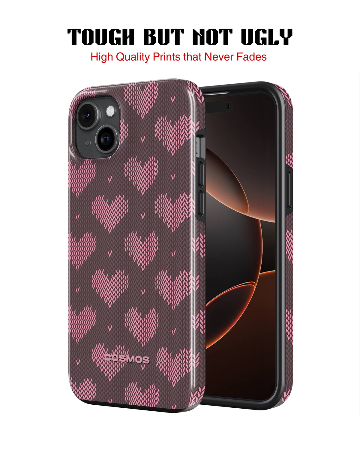 Samsung Galaxy S25 Tank Case | Textures (Blush Hearts)