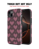 iPhone 13 Mini Tank Case | Textures (Blush Hearts)