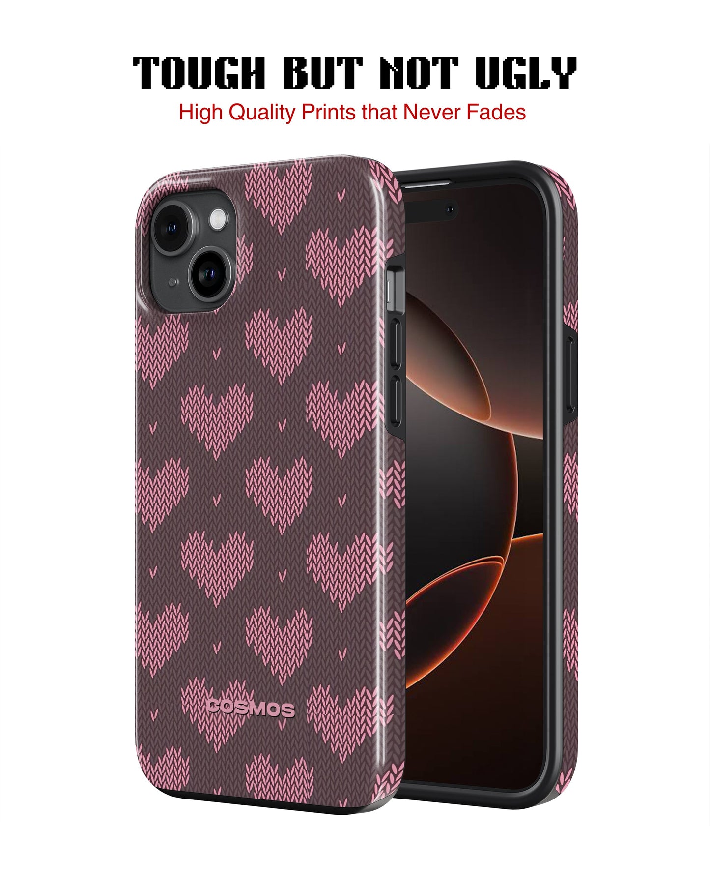Samsung Galaxy S23 Plus Tank Case | Textures (Blush Hearts)