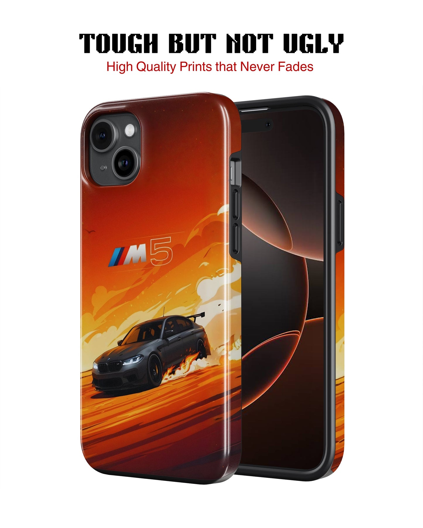 iPhone 15 Plus Tank Case | Sports Car (Burning M)