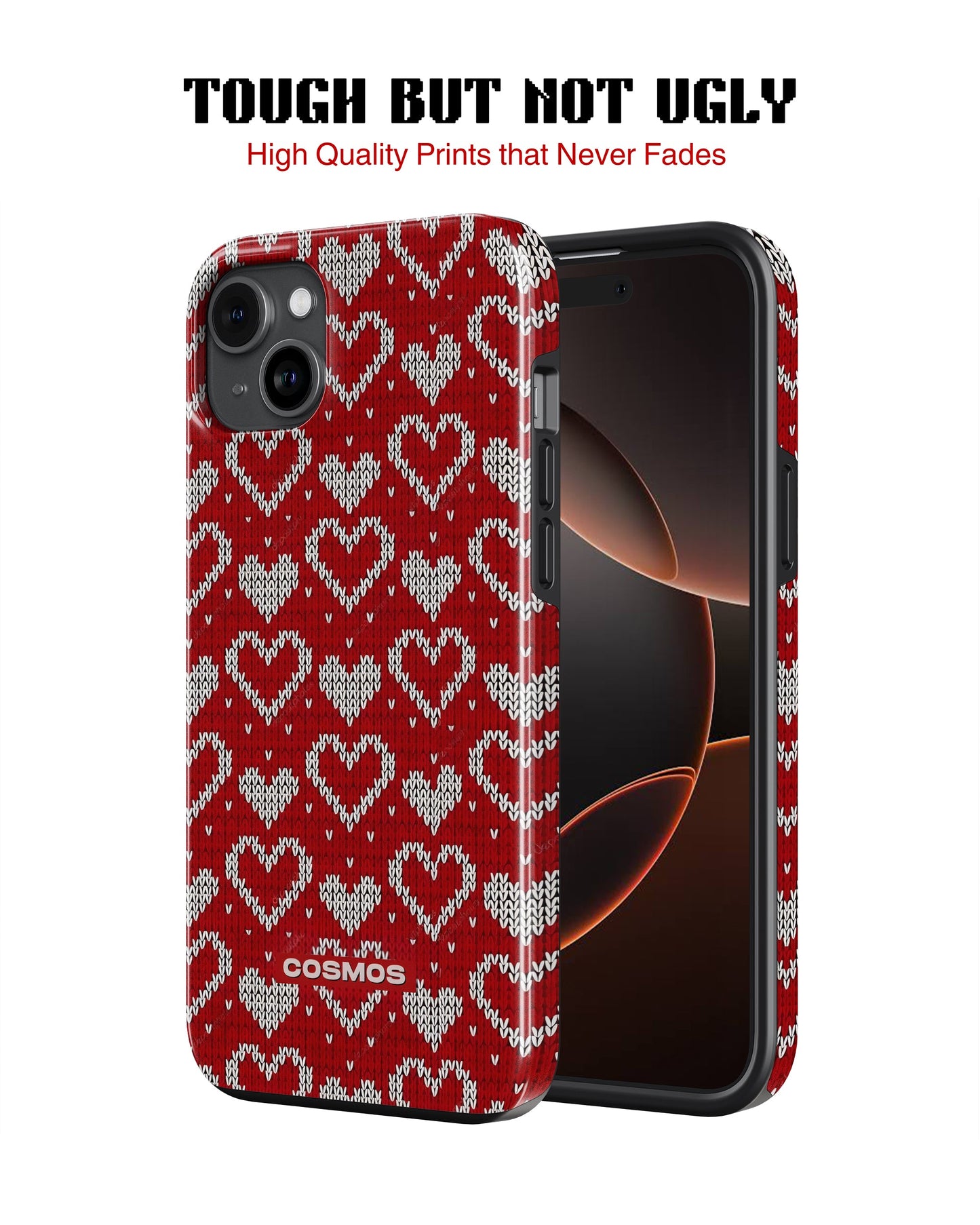 iPhone 14 Tank Case | Textures (Candy Hearts)